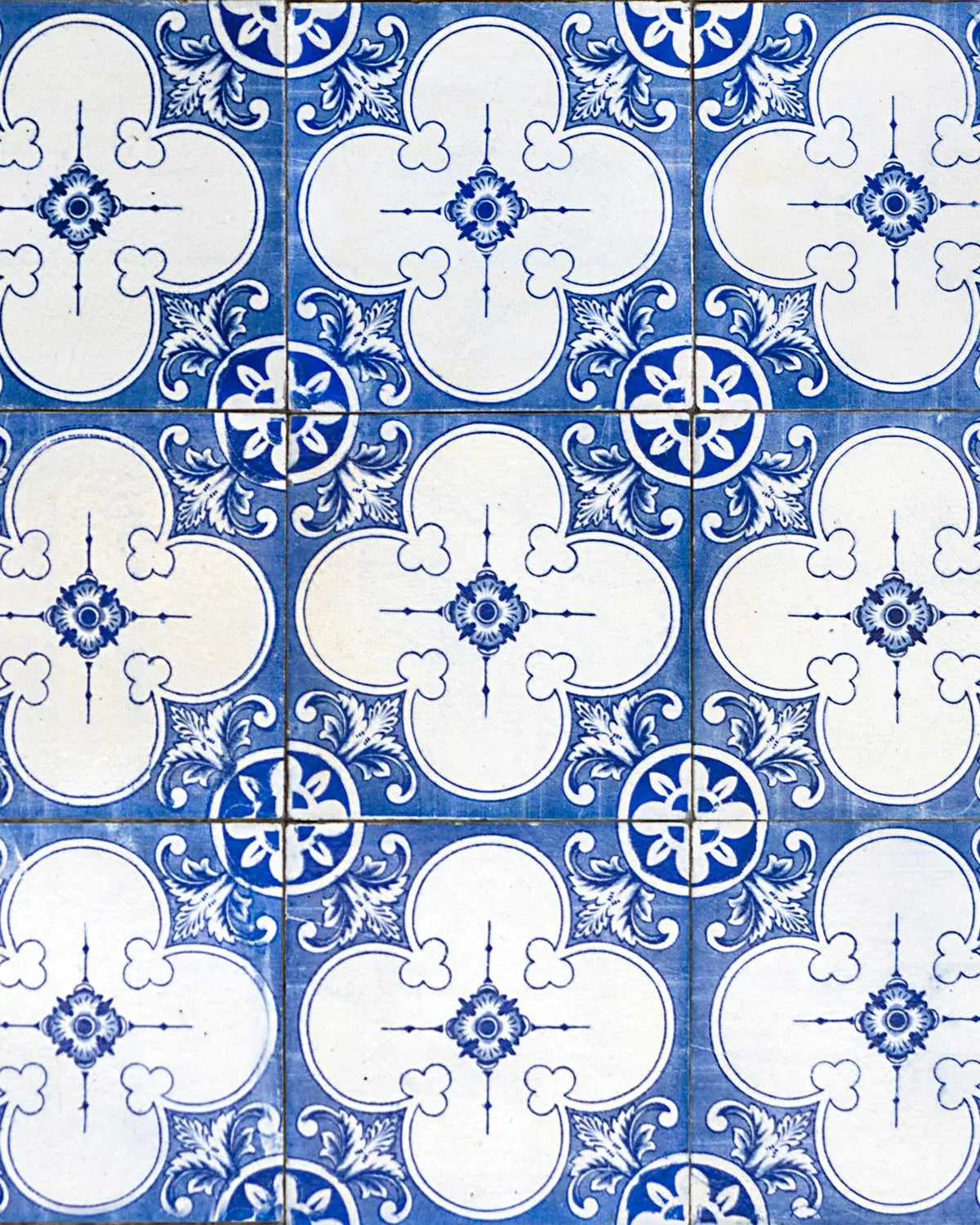 Royal Blue Tile Wallpaper from Olive et Oriel where you can shop wallpaper and artworks online