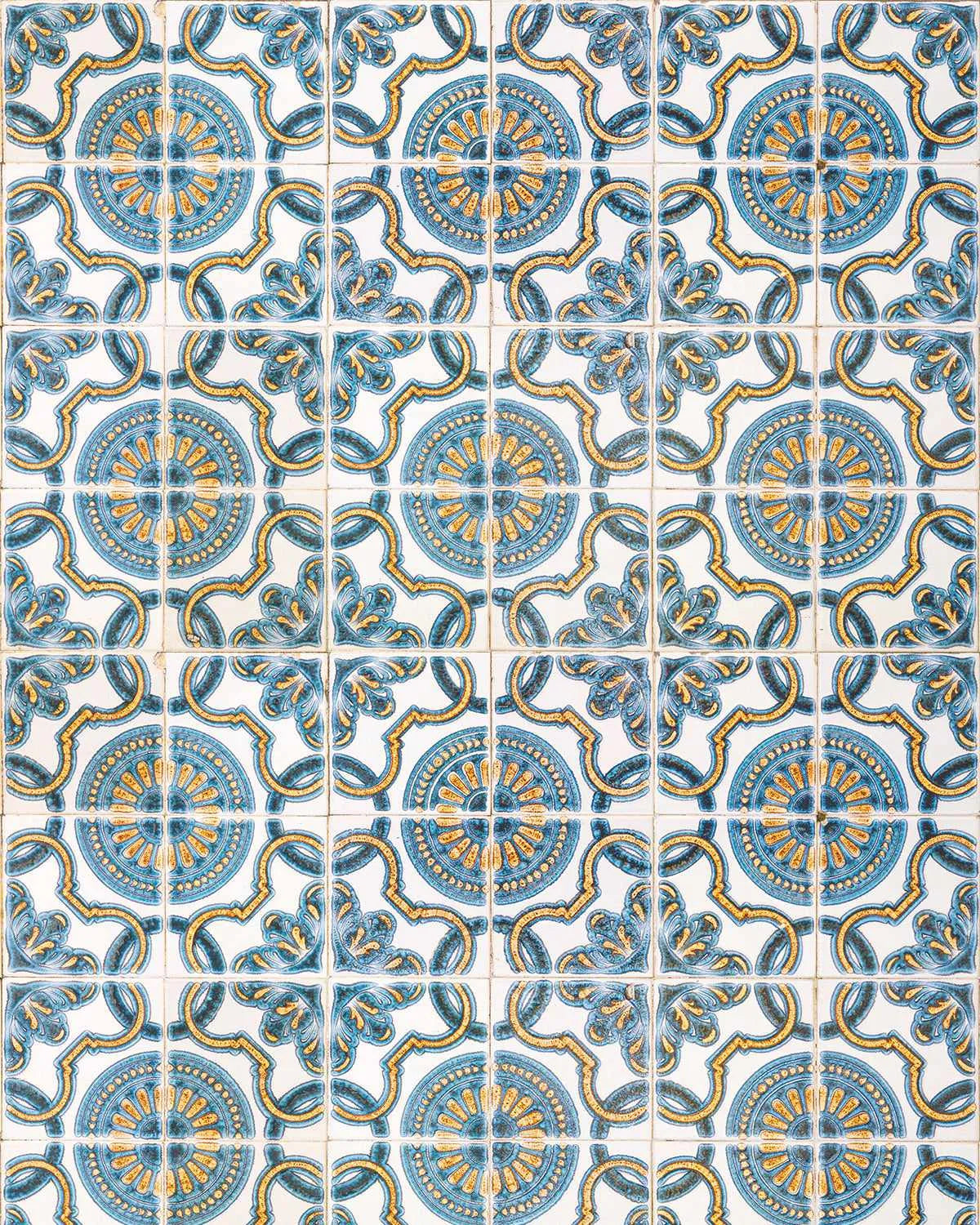 Turkish Tile Wallpaper from Olive et Oriel where you can shop wallpaper and artworks online