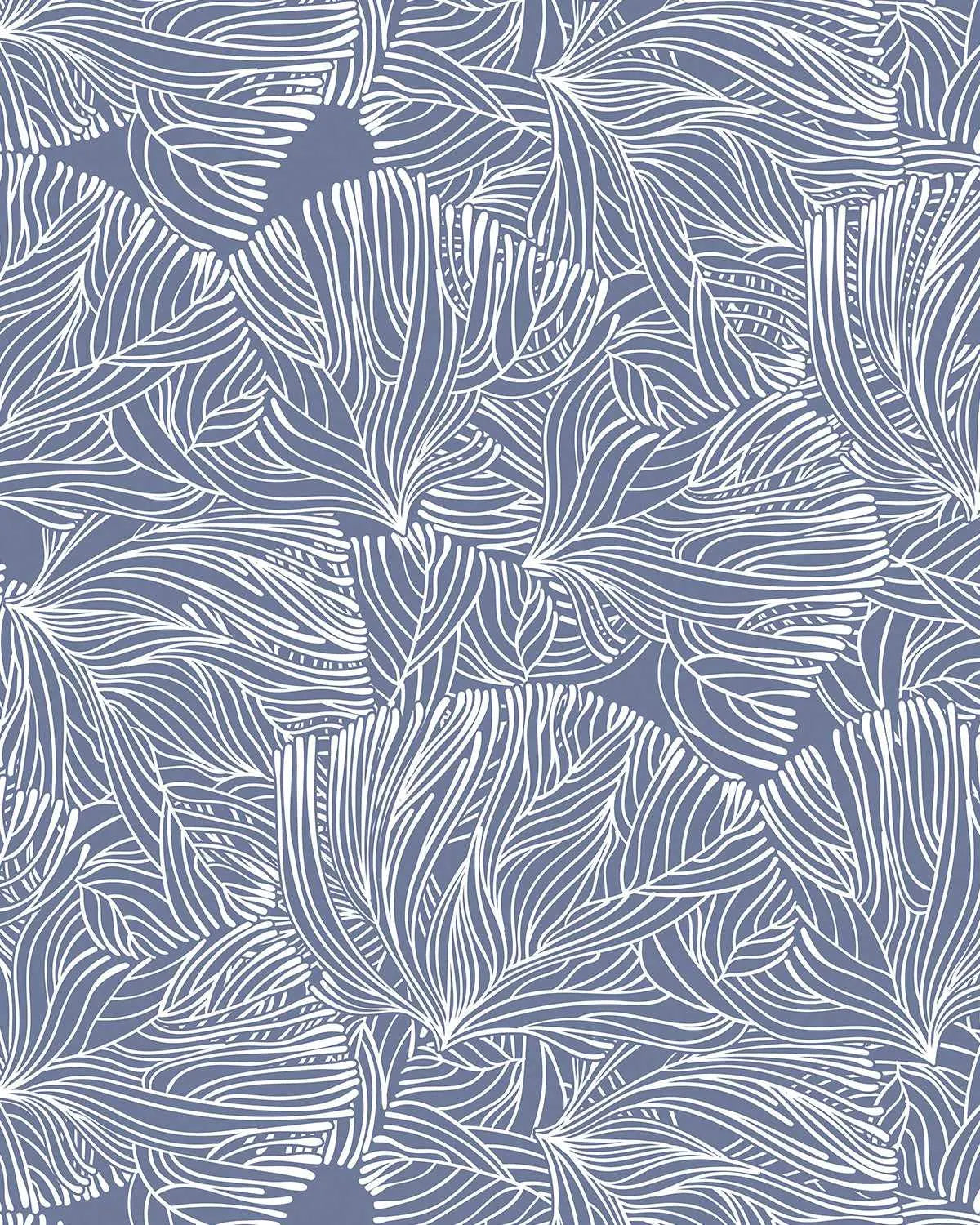 Coral in Navy Wallpaper from Olive et Oriel where you can shop wallpaper and artworks online