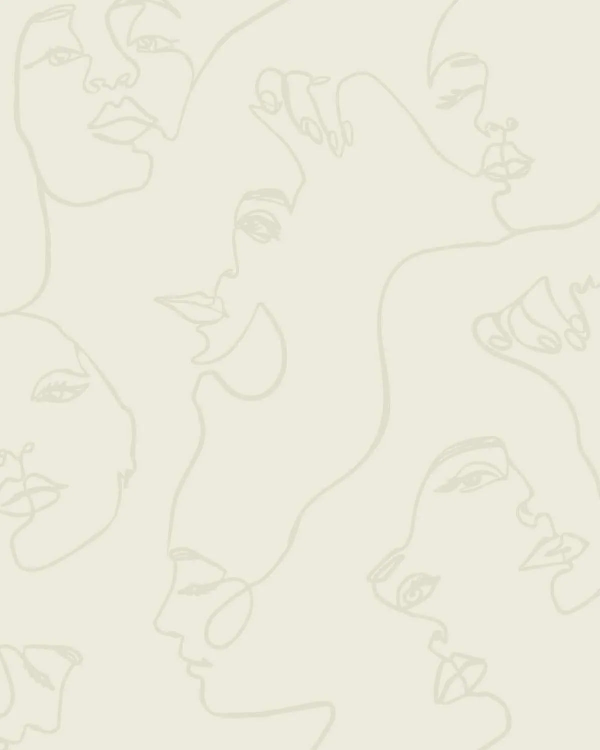Faces in New Neutral Wallpaper from Olive et Oriel where you can shop wallpaper and artworks online