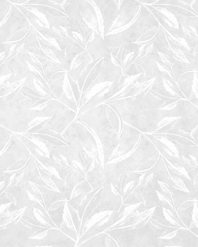 Autumn Leaves Wallpaper in Soft Grey from Olive et Oriel where you can shop wallpaper and artworks online