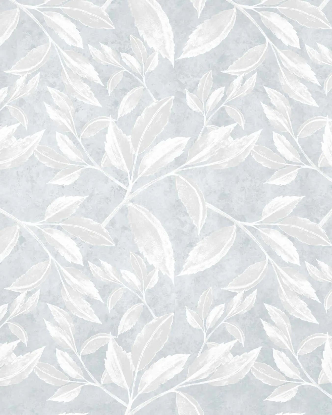 Autumn Leaves Wallpaper in Sky Blue from Olive et Oriel where you can shop wallpaper and artworks online