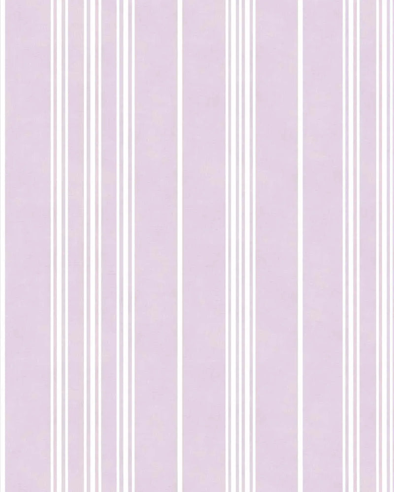 Lilac Stripe Wallpaper from Olive et Oriel where you can shop wallpaper and artworks online