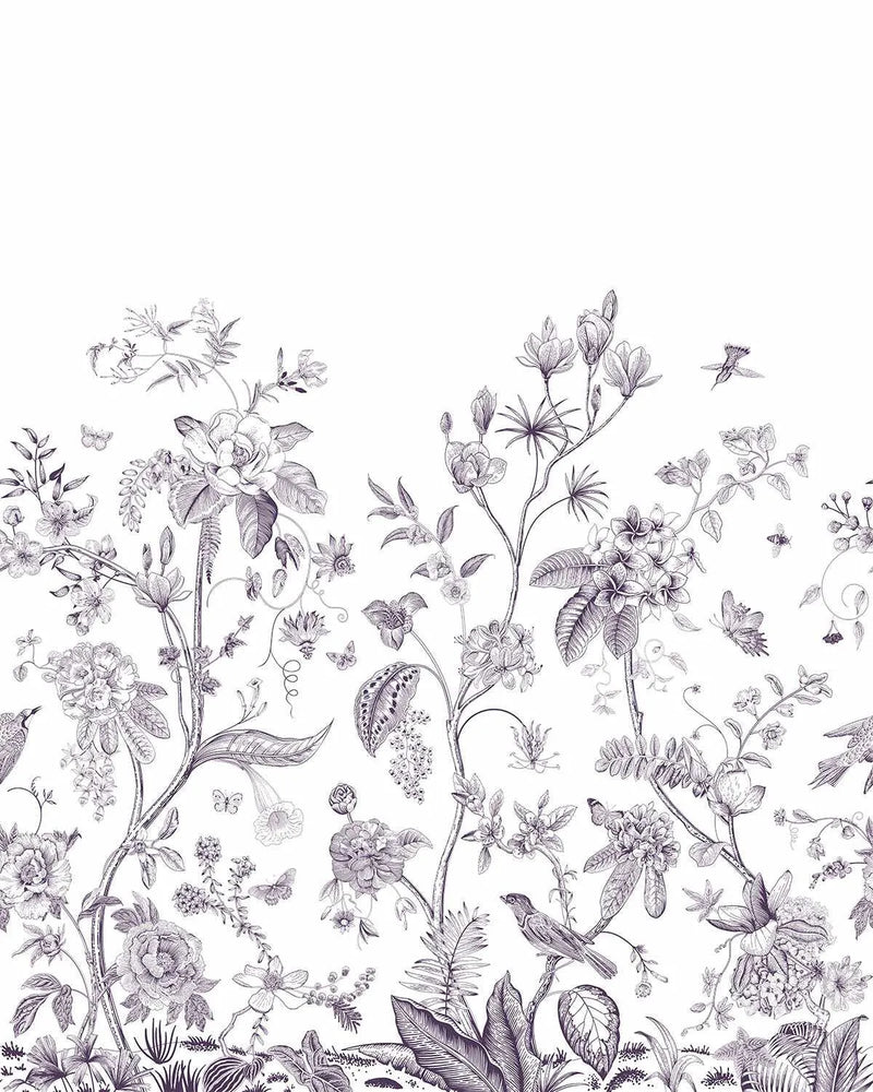 Bloom in Plum Wallpaper from Olive et Oriel where you can shop wallpaper and artworks online