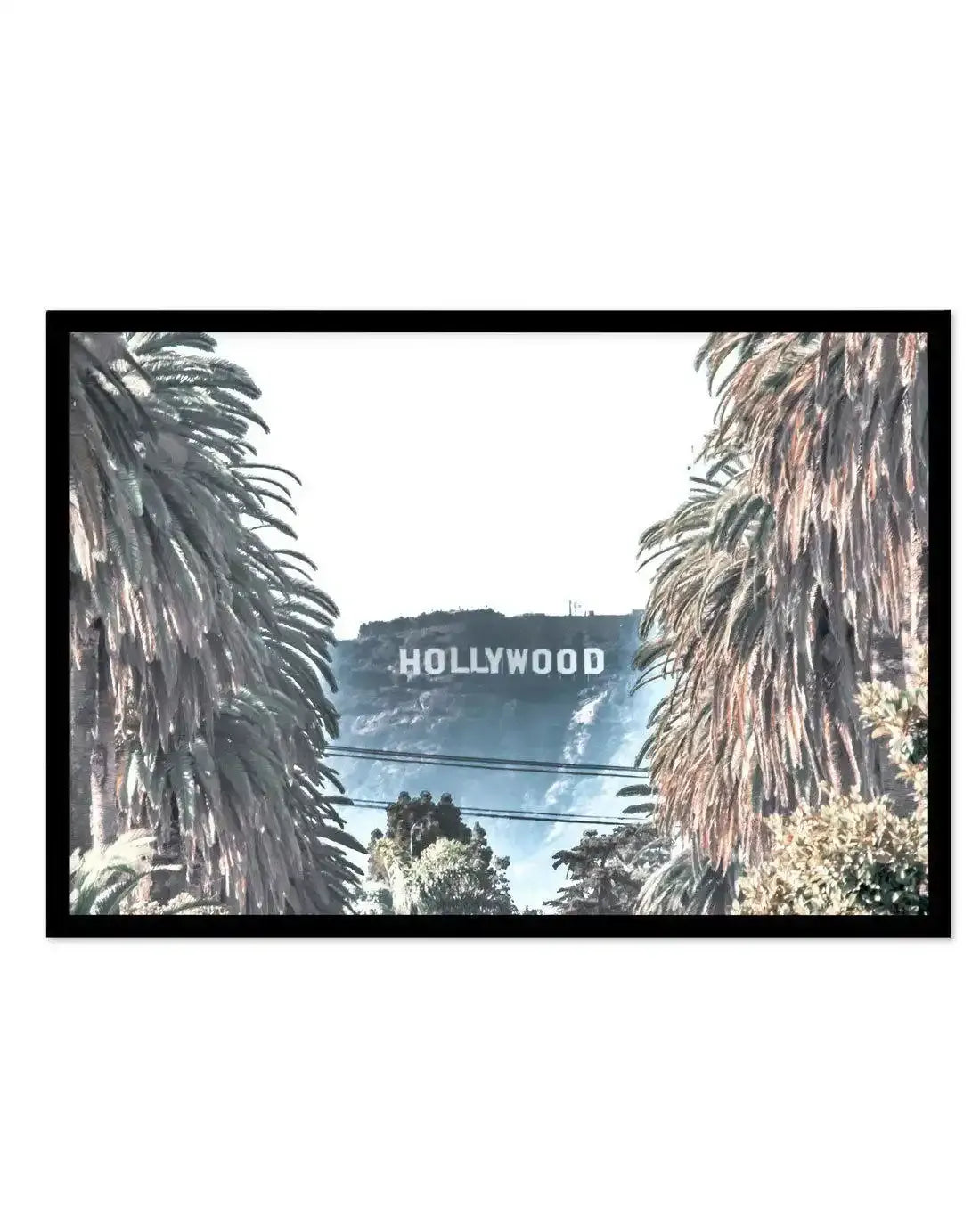 Hollywood Art Print-PRINT-Olive et Oriel-Olive et Oriel-A5 | 5.8" x 8.3" | 14.8 x 21cm-Black-With White Border-Buy-Australian-Art-Prints-Online-with-Olive-et-Oriel-Your-Artwork-Specialists-Austrailia-Decorate-With-Coastal-Photo-Wall-Art-Prints-From-Our-Beach-House-Artwork-Collection-Fine-Poster-and-Framed-Artwork