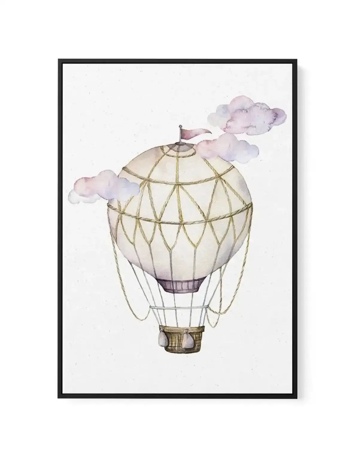 Hot Air Balloon | Pink | Framed Canvas-CANVAS-You can shop wall art online with Olive et Oriel for everything from abstract art to fun kids wall art. Our beautiful modern art prints and canvas art are available from large canvas prints to wall art paintings and our proudly Australian artwork collection offers only the highest quality framed large wall art and canvas art Australia - You can buy fashion photography prints or Hampton print posters and paintings on canvas from Olive et Oriel and hav