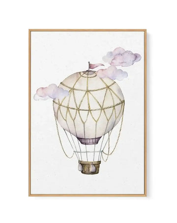 Hot Air Balloon | Pink | Framed Canvas-CANVAS-You can shop wall art online with Olive et Oriel for everything from abstract art to fun kids wall art. Our beautiful modern art prints and canvas art are available from large canvas prints to wall art paintings and our proudly Australian artwork collection offers only the highest quality framed large wall art and canvas art Australia - You can buy fashion photography prints or Hampton print posters and paintings on canvas from Olive et Oriel and hav