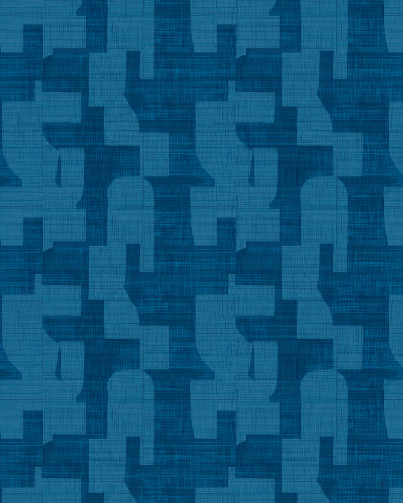 Hotham in Aegean Commercial Vinyl Wallcovering-Commercial Wallcoverings-Olive et Oriel-Luxury commercial-grade embossed and textured vinyl wallcovering durable fire-rated washable stain-resistant and customizable perfect for hotels offices retail childcare healthcare and hospital spaces vinyl wallpaper