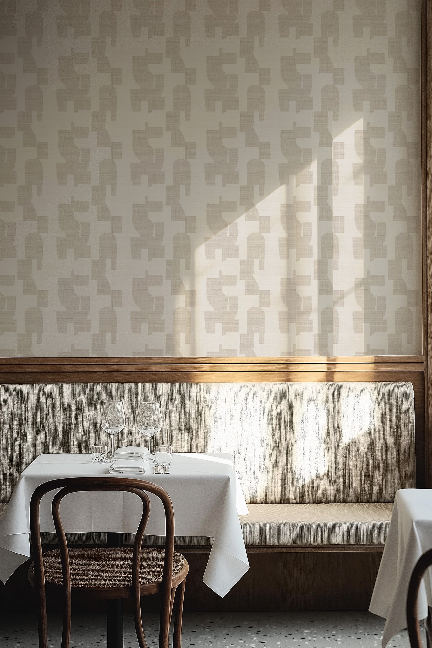 Hotham in Oat Commercial Vinyl Wallcovering-Commercial Wallcoverings-Olive et Oriel-Luxury commercial-grade embossed and textured vinyl wallcovering durable fire-rated washable stain-resistant and customizable perfect for hotels offices retail childcare healthcare and hospital spaces vinyl wallpaper