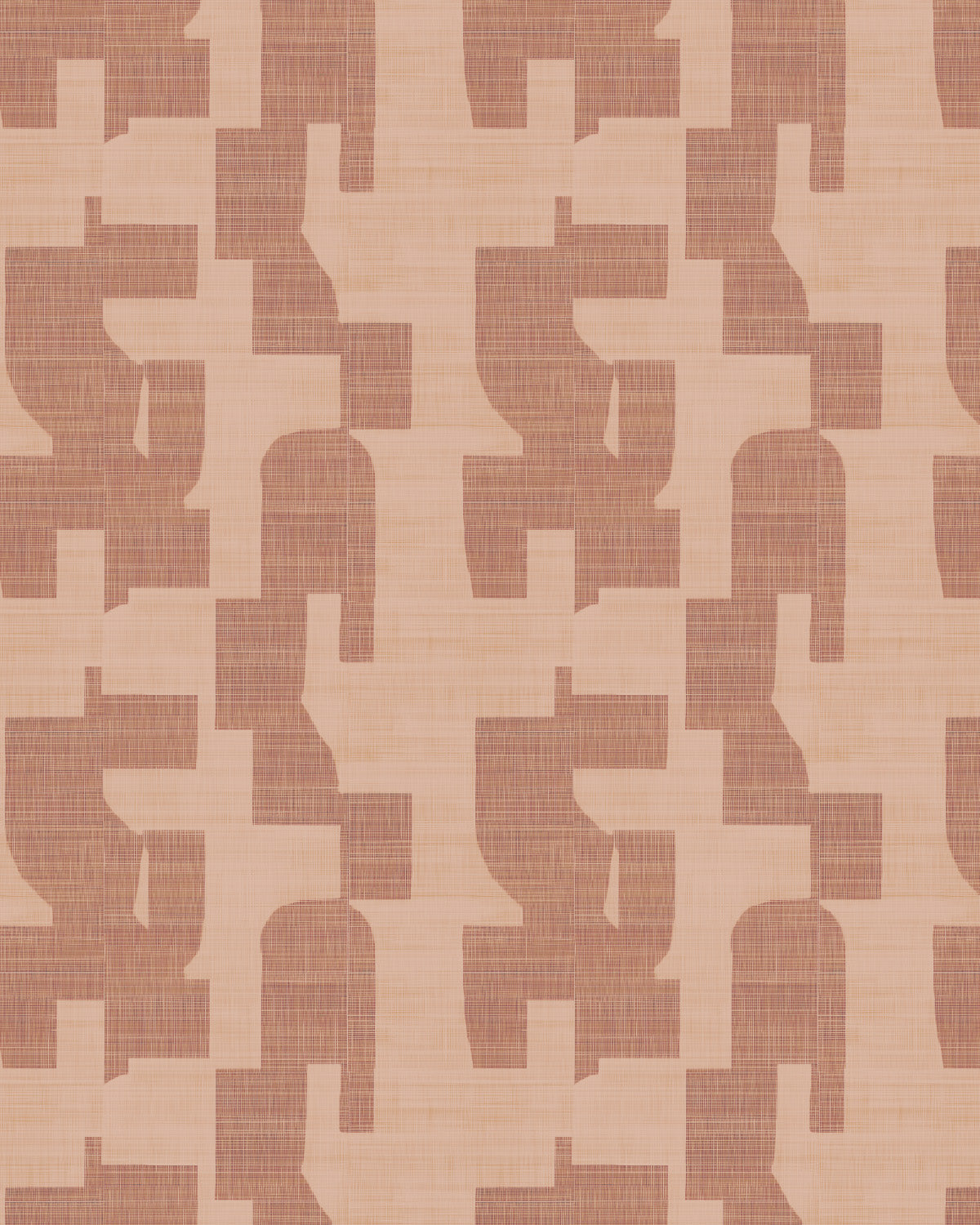 Hotham in Terracotta Commercial Vinyl Wallcovering-Commercial Wallcoverings-Olive et Oriel-Luxury commercial-grade embossed and textured vinyl wallcovering durable fire-rated washable stain-resistant and customizable perfect for hotels offices retail childcare healthcare and hospital spaces vinyl wallpaper