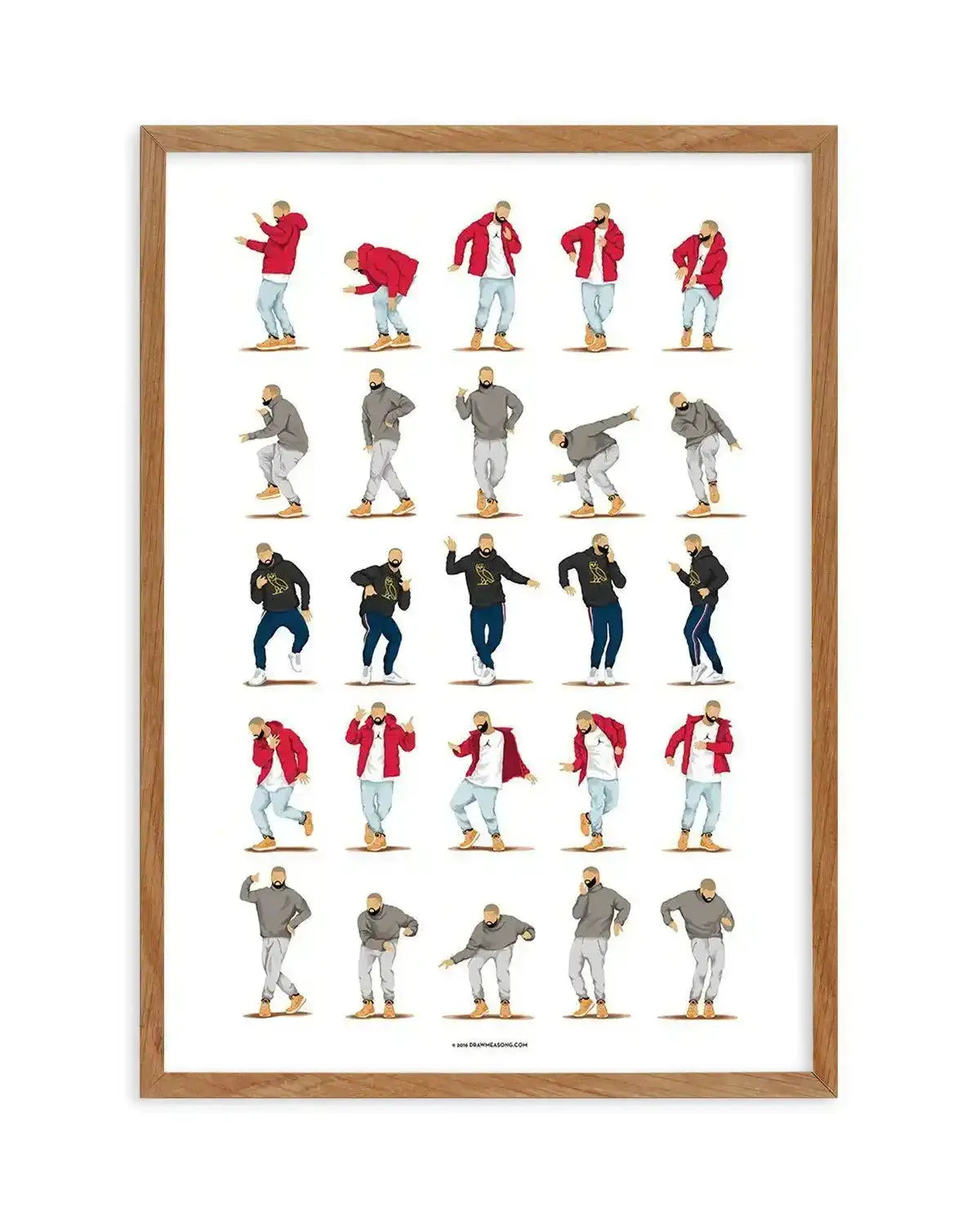 Hotline Bling | Draw Me A Song Collection Art Print-PRINT-Olive et Oriel-Olive et Oriel-50x70 cm | 19.6" x 27.5"-Walnut-With White Border-Buy-Australian-Art-Prints-Online-with-Olive-et-Oriel-Your-Artwork-Specialists-Austrailia-Decorate-With-Coastal-Photo-Wall-Art-Prints-From-Our-Beach-House-Artwork-Collection-Fine-Poster-and-Framed-Artwork