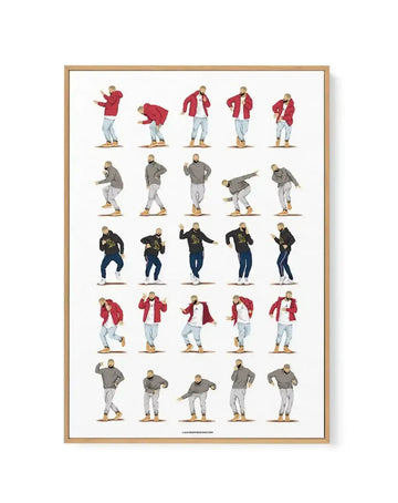 Hotline Bling | Draw Me A Song Collection | Framed Canvas Art Print art print