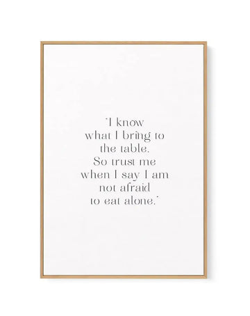 I Know What I Bring | Framed Canvas-CANVAS-You can shop wall art online with Olive et Oriel for everything from abstract art to fun kids wall art. Our beautiful modern art prints and canvas art are available from large canvas prints to wall art paintings and our proudly Australian artwork collection offers only the highest quality framed large wall art and canvas art Australia - You can buy fashion photography prints or Hampton print posters and paintings on canvas from Olive et Oriel and have t