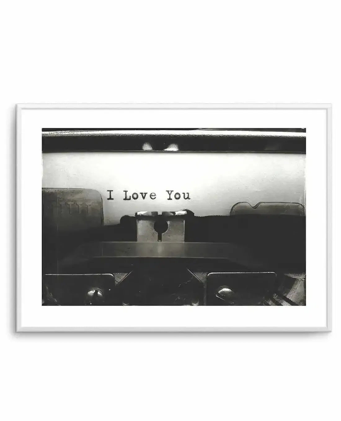I Love You | Typewriter Art Print-PRINT-Olive et Oriel-Olive et Oriel-A5 | 5.8" x 8.3" | 14.8 x 21cm-Unframed Art Print-With White Border-Buy-Australian-Art-Prints-Online-with-Olive-et-Oriel-Your-Artwork-Specialists-Austrailia-Decorate-With-Coastal-Photo-Wall-Art-Prints-From-Our-Beach-House-Artwork-Collection-Fine-Poster-and-Framed-Artwork
