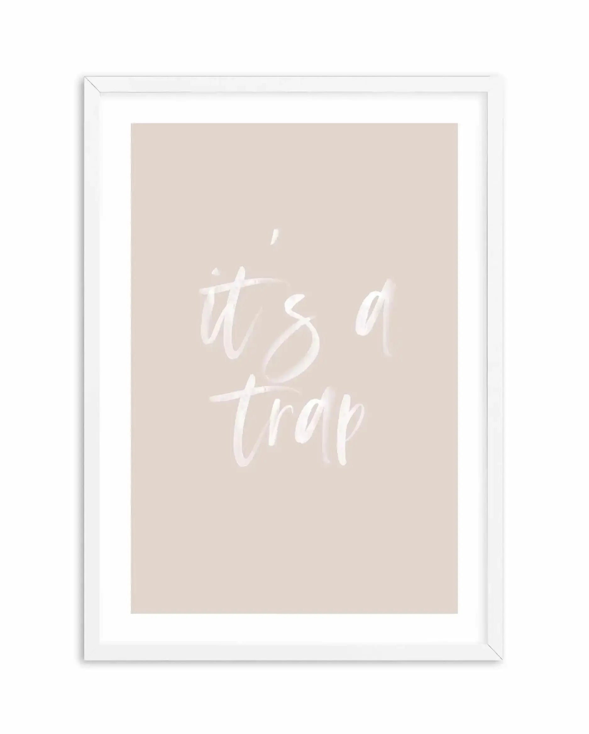 It's A Trap | 3 Colours Options Art Print-PRINT-Olive et Oriel-Olive et Oriel | Art Prints & Posters Online-Blush-A2 (42cm x 59.4cm | 23.4" x 16.5" | 420mm x 594mm)-White-Buy-Australian-Art-Prints-Online-with-Olive-et-Oriel-Your-Artwork-Specialists-Austrailia-Decorate-With-Coastal-Photo-Wall-Art-Prints-From-Our-Beach-House-Artwork-Collection-Fine-Poster-and-Framed-Artwork