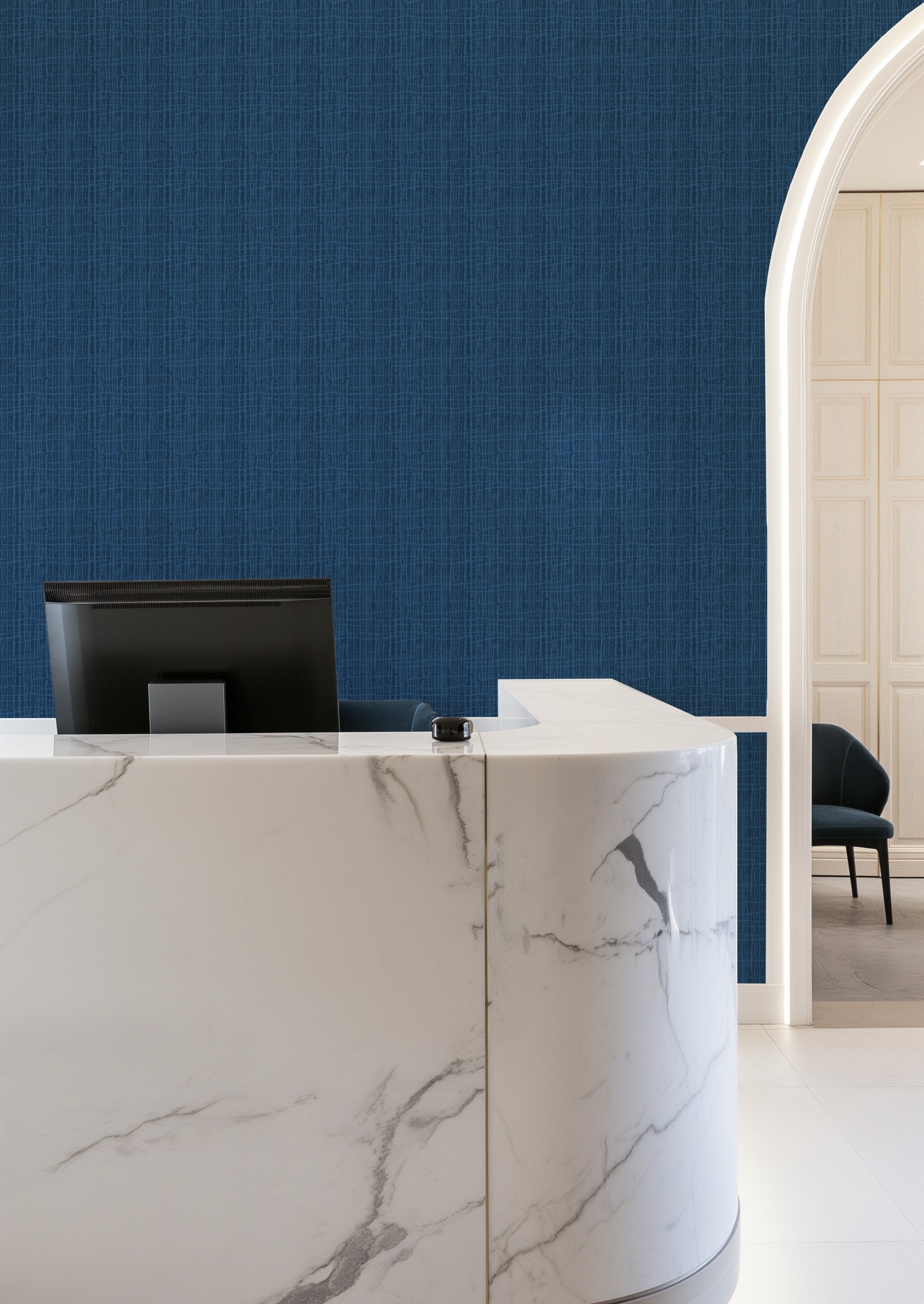 Java in Aegean Commercial Vinyl Wallcovering-Commercial Wallcoverings-Olive et Oriel-Luxury commercial-grade embossed and textured vinyl wallcovering durable fire-rated washable stain-resistant and customizable perfect for hotels offices retail childcare healthcare and hospital spaces vinyl wallpaper