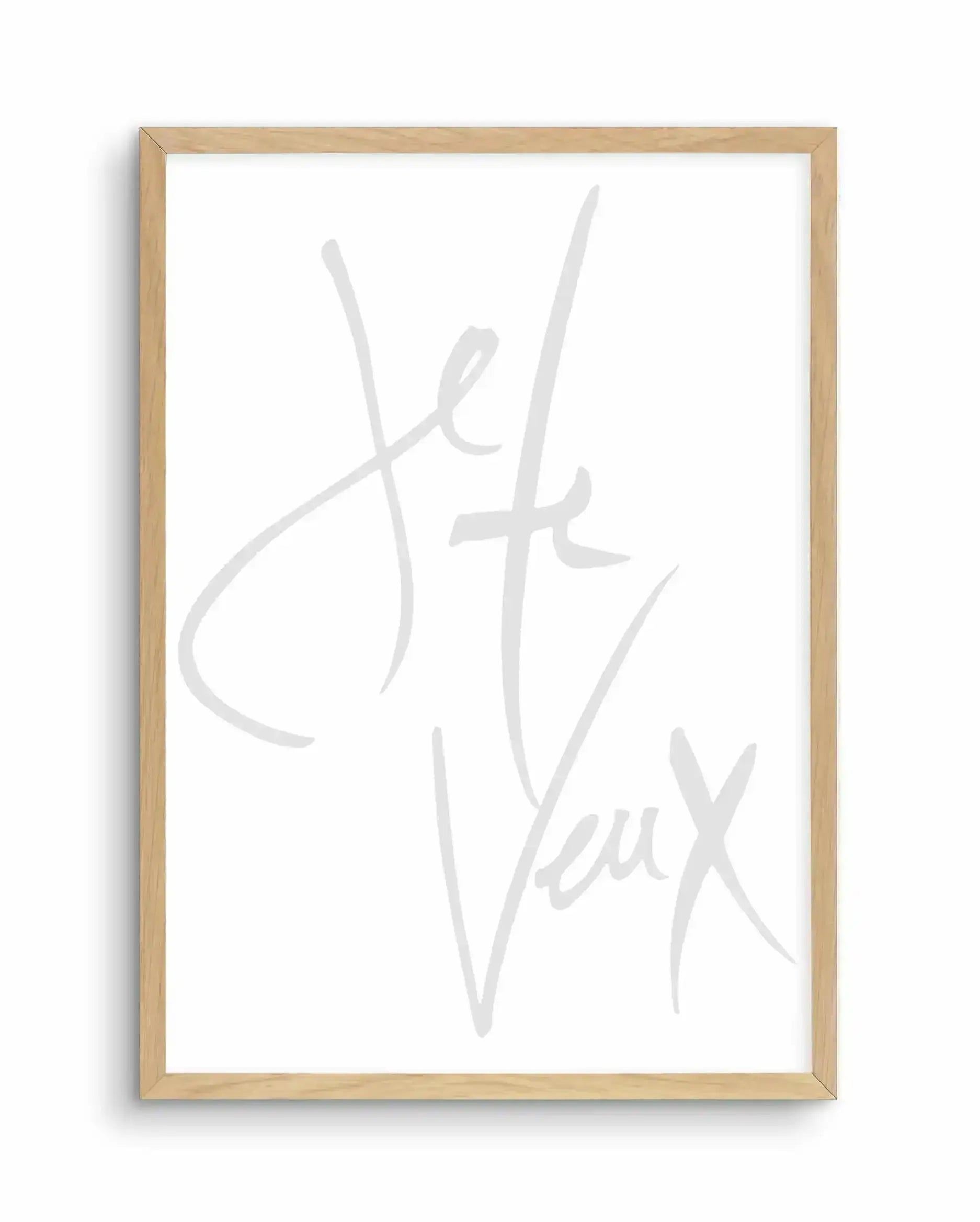 Je Te Veux (I Want You) Art Print-PRINT-Olive et Oriel-Olive et Oriel-A5 | 5.8" x 8.3" | 14.8 x 21cm-Oak-With White Border-Buy-Australian-Art-Prints-Online-with-Olive-et-Oriel-Your-Artwork-Specialists-Austrailia-Decorate-With-Coastal-Photo-Wall-Art-Prints-From-Our-Beach-House-Artwork-Collection-Fine-Poster-and-Framed-Artwork