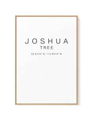 Joshua Tree Coordinates | Framed Canvas-CANVAS-You can shop wall art online with Olive et Oriel for everything from abstract art to fun kids wall art. Our beautiful modern art prints and canvas art are available from large canvas prints to wall art paintings and our proudly Australian artwork collection offers only the highest quality framed large wall art and canvas art Australia - You can buy fashion photography prints or Hampton print posters and paintings on canvas from Olive et Oriel and ha