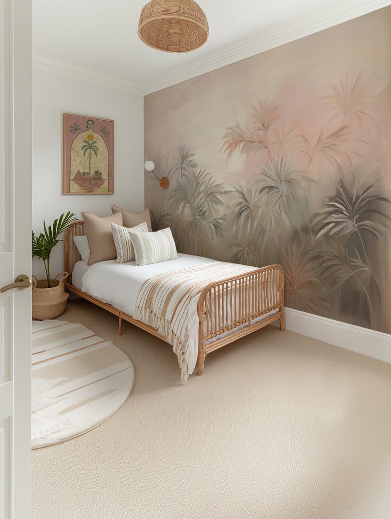 Jungle Retreat Wallpaper Mural from Olive et Oriel where you can shop wallpaper and artworks online