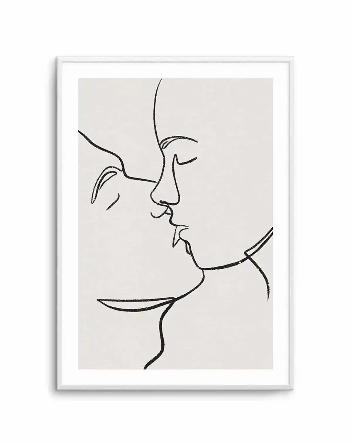 Kiss Line Art Art Print-PRINT-Olive et Oriel-Olive et Oriel-A5 | 5.8" x 8.3" | 14.8 x 21cm-Unframed Art Print-With White Border-Buy-Australian-Art-Prints-Online-with-Olive-et-Oriel-Your-Artwork-Specialists-Austrailia-Decorate-With-Coastal-Photo-Wall-Art-Prints-From-Our-Beach-House-Artwork-Collection-Fine-Poster-and-Framed-Artwork