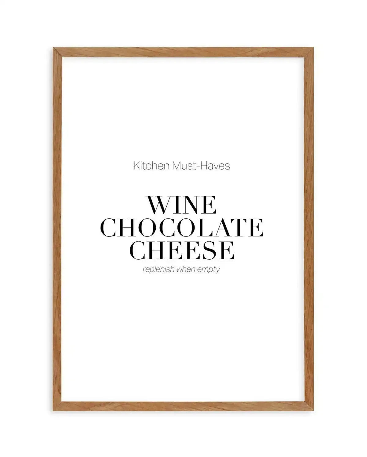 Kitchen Must Haves Art Print-PRINT-Olive et Oriel-Olive et Oriel-50x70 cm | 19.6" x 27.5"-Walnut-With White Border-Buy-Australian-Art-Prints-Online-with-Olive-et-Oriel-Your-Artwork-Specialists-Austrailia-Decorate-With-Coastal-Photo-Wall-Art-Prints-From-Our-Beach-House-Artwork-Collection-Fine-Poster-and-Framed-Artwork