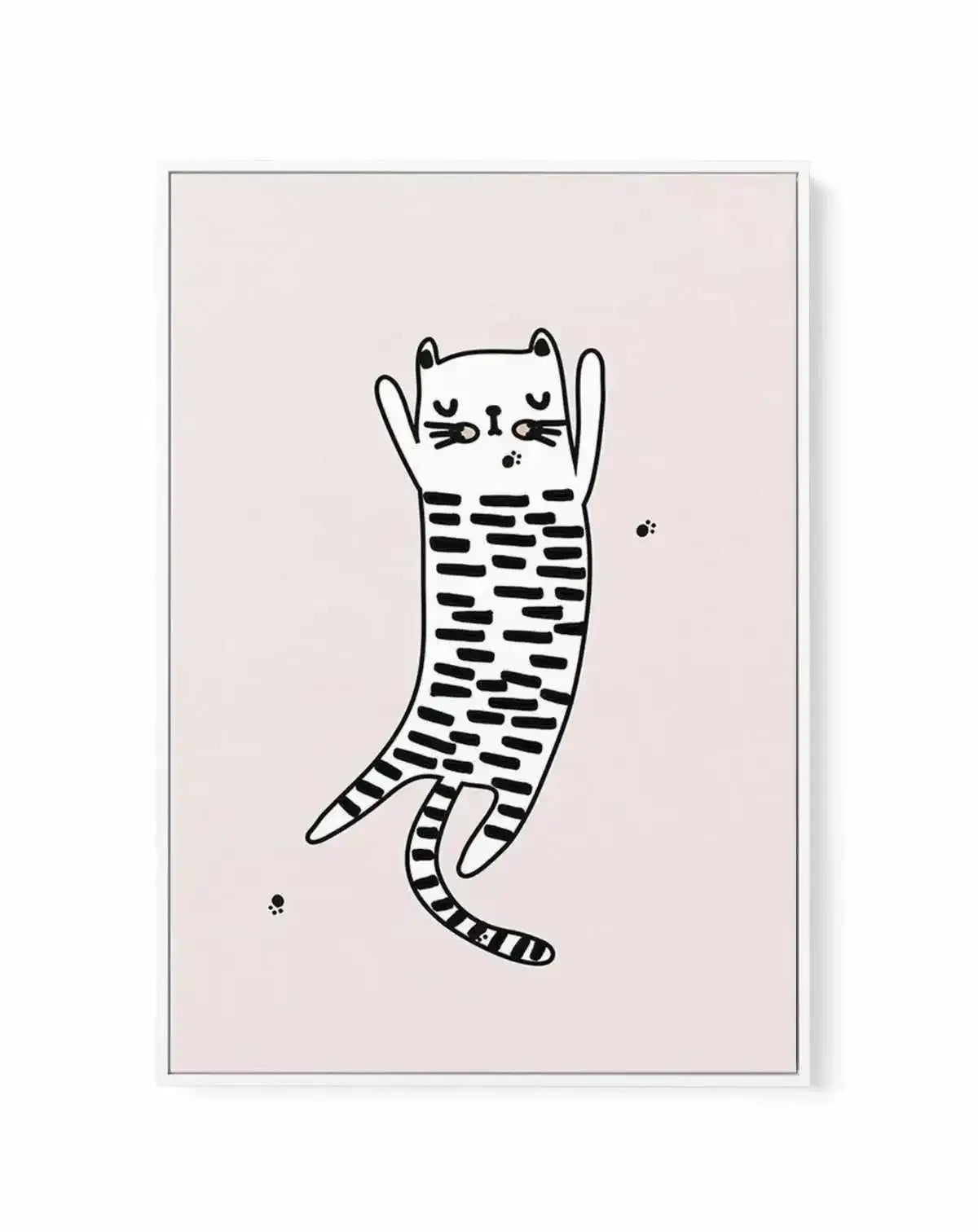 Kitty Kat I | Pink | Framed Canvas-CANVAS-You can shop wall art online with Olive et Oriel for everything from abstract art to fun kids wall art. Our beautiful modern art prints and canvas art are available from large canvas prints to wall art paintings and our proudly Australian artwork collection offers only the highest quality framed large wall art and canvas art Australia - You can buy fashion photography prints or Hampton print posters and paintings on canvas from Olive et Oriel and have th