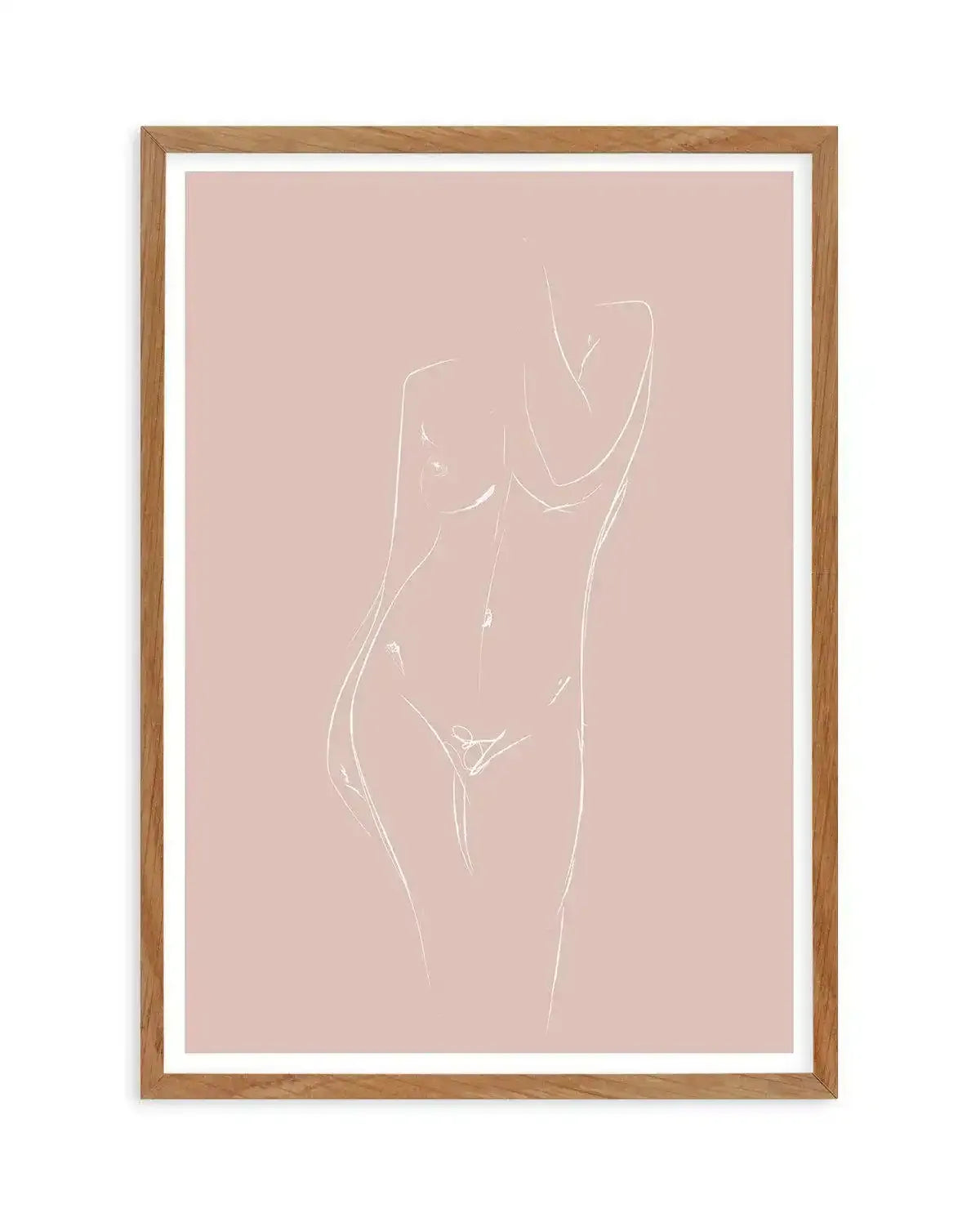 La Nu | 3 Colour Options Art Print-PRINT-Olive et Oriel-Olive et Oriel-50x70 cm | 19.6" x 27.5"-Walnut-With White Border-Buy-Australian-Art-Prints-Online-with-Olive-et-Oriel-Your-Artwork-Specialists-Austrailia-Decorate-With-Coastal-Photo-Wall-Art-Prints-From-Our-Beach-House-Artwork-Collection-Fine-Poster-and-Framed-Artwork