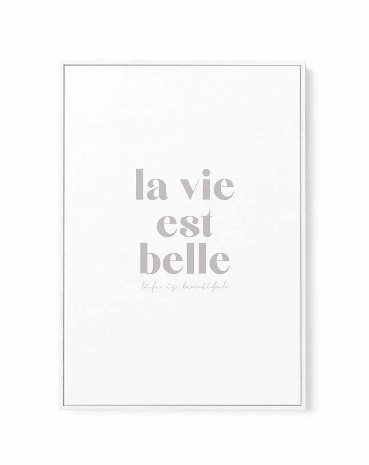 La Vie Est Belle | Framed Canvas-CANVAS-You can shop wall art online with Olive et Oriel for everything from abstract art to fun kids wall art. Our beautiful modern art prints and canvas art are available from large canvas prints to wall art paintings and our proudly Australian artwork collection offers only the highest quality framed large wall art and canvas art Australia - You can buy fashion photography prints or Hampton print posters and paintings on canvas from Olive et Oriel and have them