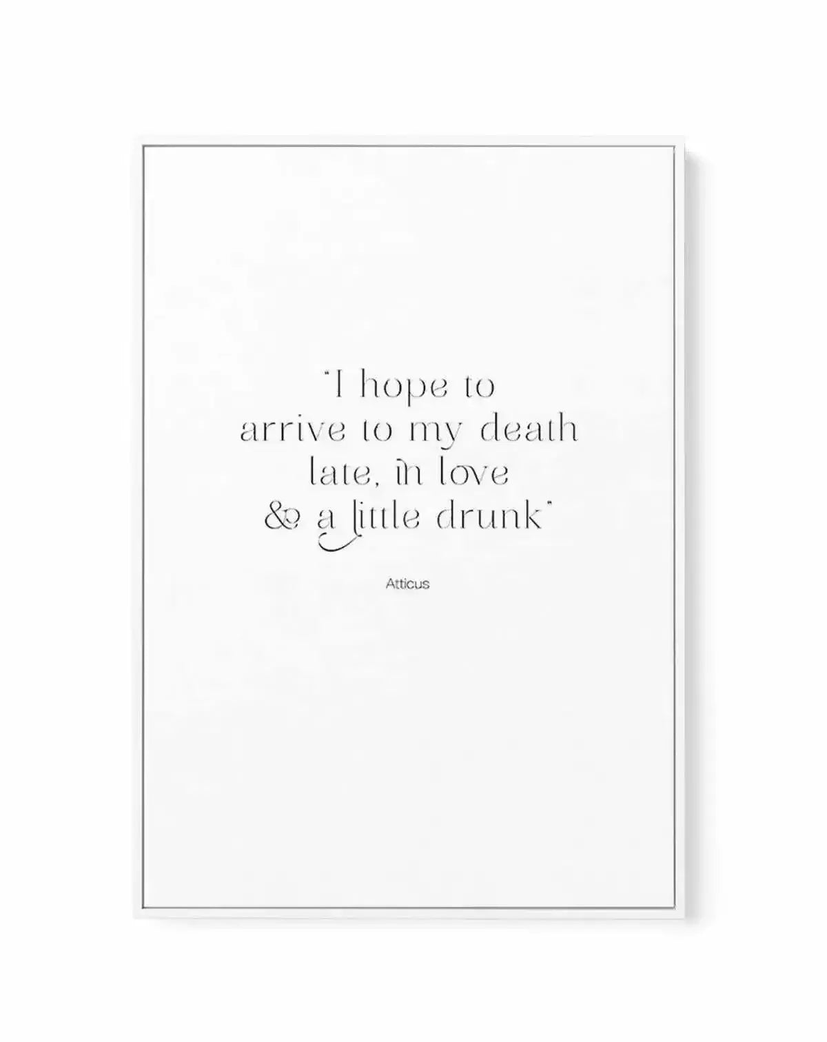 Late, In Love & A Little Drunk | Framed Canvas-CANVAS-You can shop wall art online with Olive et Oriel for everything from abstract art to fun kids wall art. Our beautiful modern art prints and canvas art are available from large canvas prints to wall art paintings and our proudly Australian artwork collection offers only the highest quality framed large wall art and canvas art Australia - You can buy fashion photography prints or Hampton print posters and paintings on canvas from Olive et Oriel