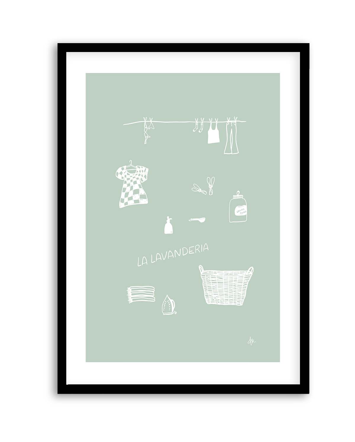 Lavanderia  Sage White by Anne Korako | Art Print