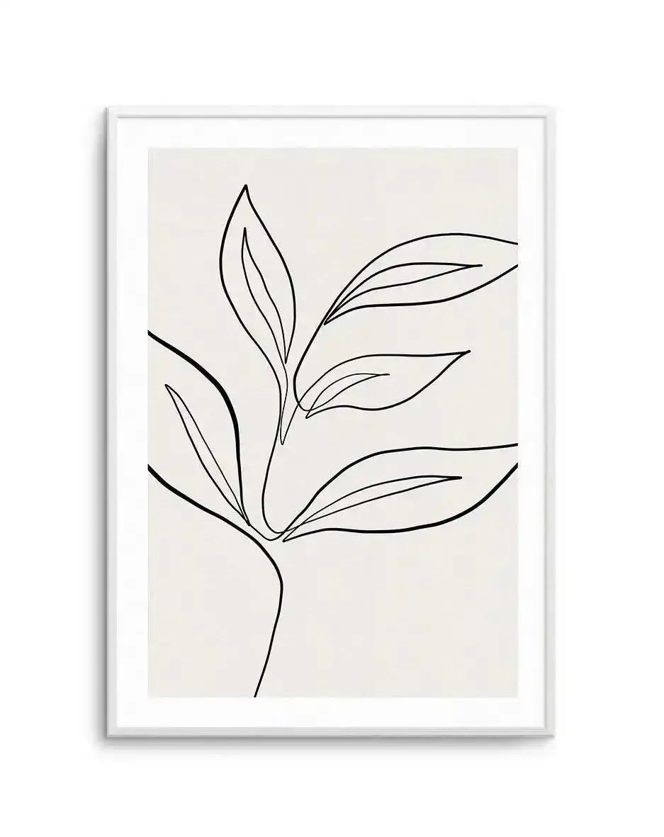 Leaf Line Art I Art Print-PRINT-Olive et Oriel-Olive et Oriel-A5 | 5.8" x 8.3" | 14.8 x 21cm-Unframed Art Print-With White Border-Buy-Australian-Art-Prints-Online-with-Olive-et-Oriel-Your-Artwork-Specialists-Austrailia-Decorate-With-Coastal-Photo-Wall-Art-Prints-From-Our-Beach-House-Artwork-Collection-Fine-Poster-and-Framed-Artwork
