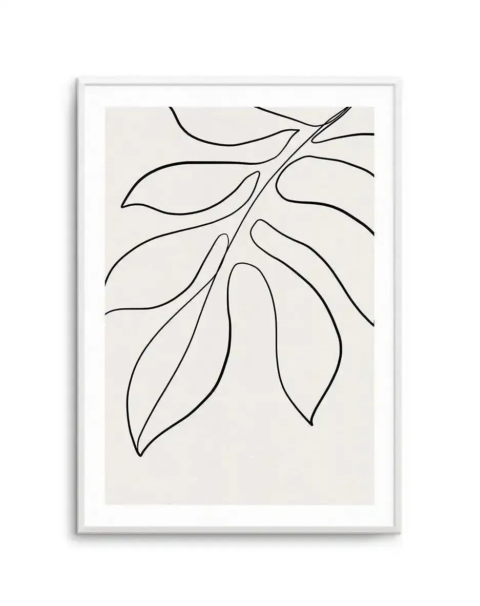 Leaf Line Art II Art Print-PRINT-Olive et Oriel-Olive et Oriel-A5 | 5.8" x 8.3" | 14.8 x 21cm-Unframed Art Print-With White Border-Buy-Australian-Art-Prints-Online-with-Olive-et-Oriel-Your-Artwork-Specialists-Austrailia-Decorate-With-Coastal-Photo-Wall-Art-Prints-From-Our-Beach-House-Artwork-Collection-Fine-Poster-and-Framed-Artwork