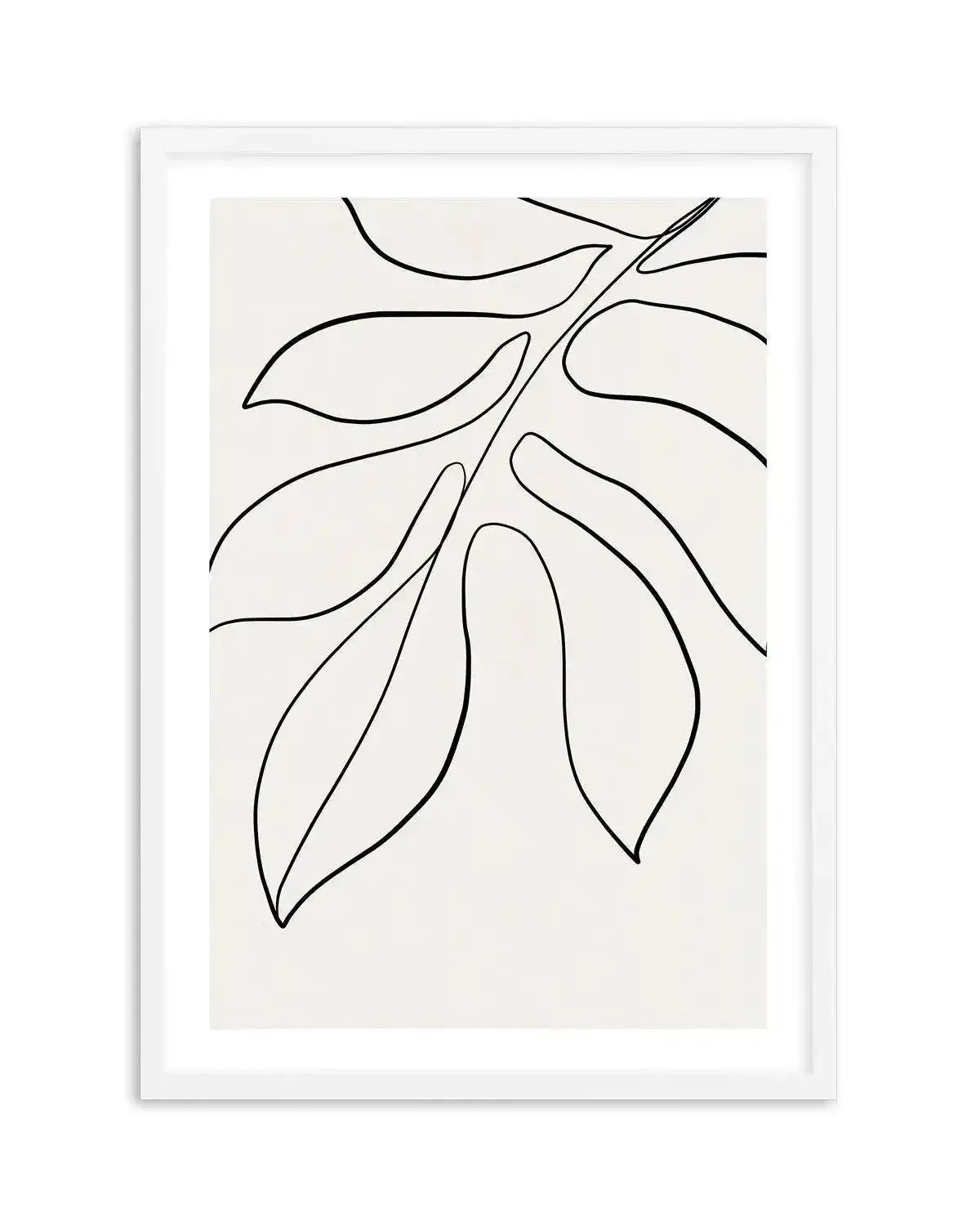 Leaf Line Art II Art Print-PRINT-Olive et Oriel-Olive et Oriel-A5 | 5.8" x 8.3" | 14.8 x 21cm-White-With White Border-Buy-Australian-Art-Prints-Online-with-Olive-et-Oriel-Your-Artwork-Specialists-Austrailia-Decorate-With-Coastal-Photo-Wall-Art-Prints-From-Our-Beach-House-Artwork-Collection-Fine-Poster-and-Framed-Artwork