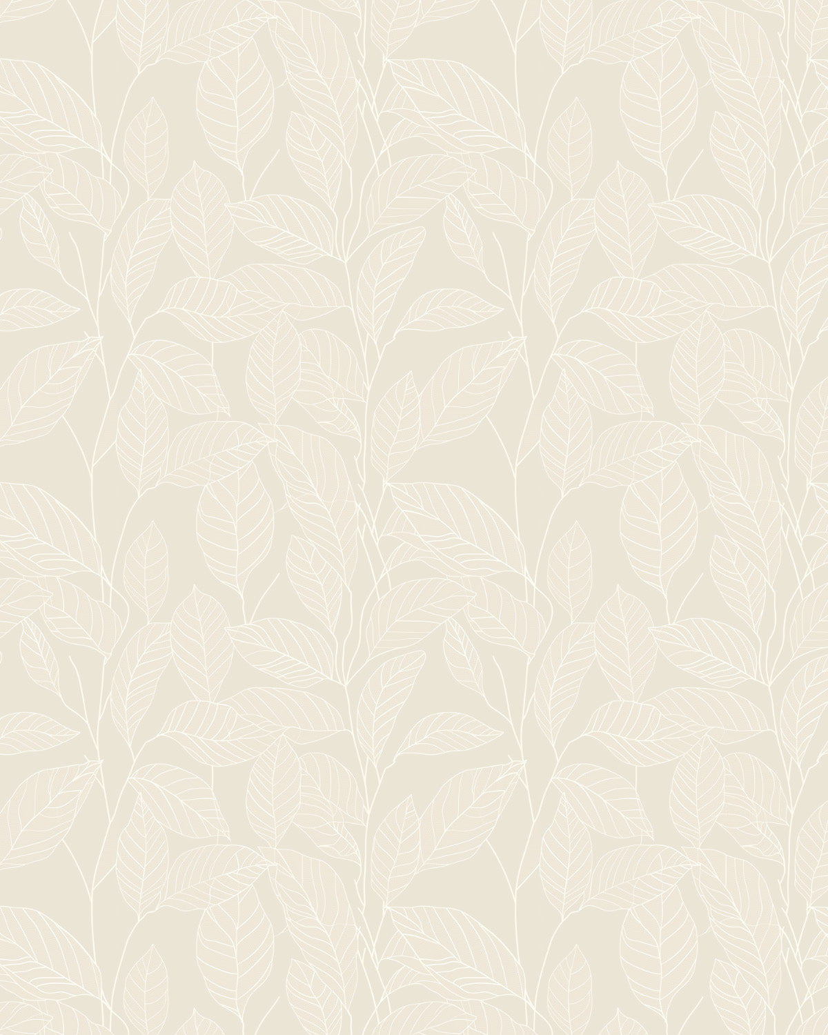 Leafy Vienna in Beige Commercial Vinyl Wallcovering