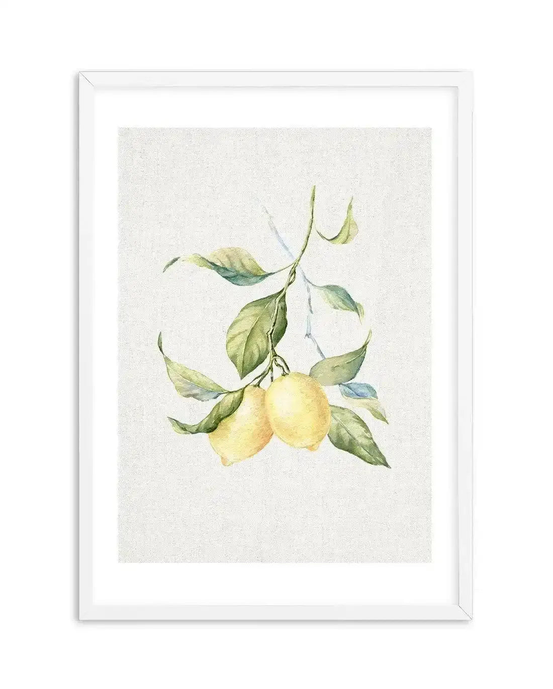 Lemons on Linen III Art Print-PRINT-Olive et Oriel-Olive et Oriel-A5 | 5.8" x 8.3" | 14.8 x 21cm-White-With White Border-Buy-Australian-Art-Prints-Online-with-Olive-et-Oriel-Your-Artwork-Specialists-Austrailia-Decorate-With-Coastal-Photo-Wall-Art-Prints-From-Our-Beach-House-Artwork-Collection-Fine-Poster-and-Framed-Artwork