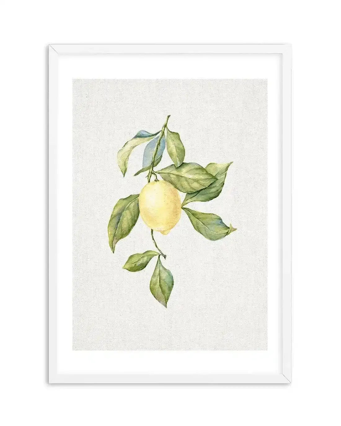 Lemons on Linen I Art Print-PRINT-Olive et Oriel-Olive et Oriel-A5 | 5.8" x 8.3" | 14.8 x 21cm-White-With White Border-Buy-Australian-Art-Prints-Online-with-Olive-et-Oriel-Your-Artwork-Specialists-Austrailia-Decorate-With-Coastal-Photo-Wall-Art-Prints-From-Our-Beach-House-Artwork-Collection-Fine-Poster-and-Framed-Artwork