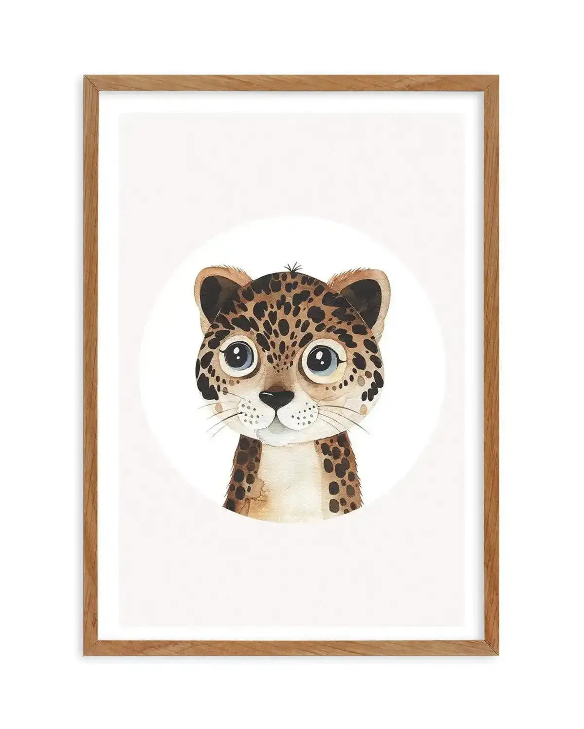 Leopard Art Print-PRINT-Olive et Oriel-Olive et Oriel-50x70 cm | 19.6" x 27.5"-Walnut-With White Border-Buy-Australian-Art-Prints-Online-with-Olive-et-Oriel-Your-Artwork-Specialists-Austrailia-Decorate-With-Coastal-Photo-Wall-Art-Prints-From-Our-Beach-House-Artwork-Collection-Fine-Poster-and-Framed-Artwork