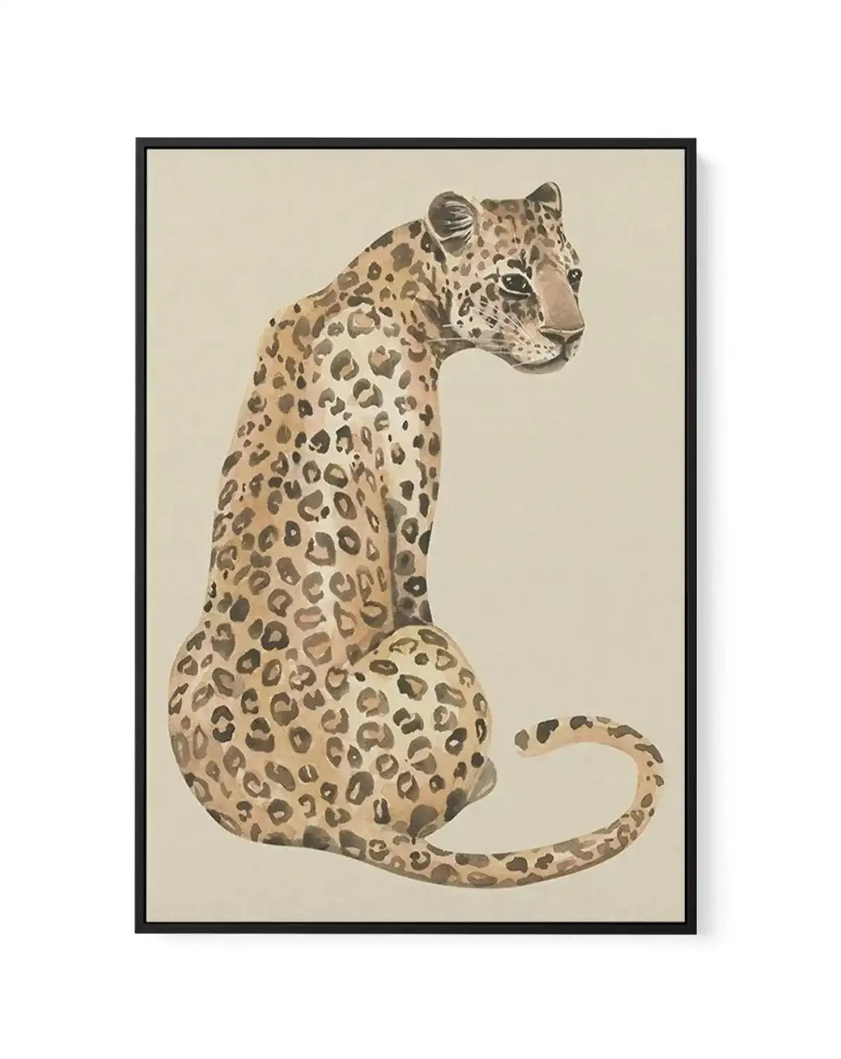 Leopard in Watercolor I | Framed Canvas-CANVAS-You can shop wall art online with Olive et Oriel for everything from abstract art to fun kids wall art. Our beautiful modern art prints and canvas art are available from large canvas prints to wall art paintings and our proudly Australian artwork collection offers only the highest quality framed large wall art and canvas art Australia - You can buy fashion photography prints or Hampton print posters and paintings on canvas from Olive et Oriel and ha