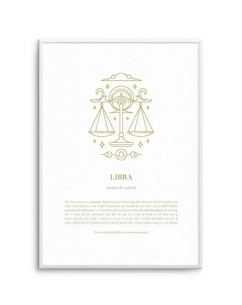 Libra | Celestial Zodiac Art Print-PRINT-Olive et Oriel-Olive et Oriel-A4 | 8.3" x 11.7" | 21 x 29.7cm-Unframed Art Print-With White Border-Buy-Australian-Art-Prints-Online-with-Olive-et-Oriel-Your-Artwork-Specialists-Austrailia-Decorate-With-Coastal-Photo-Wall-Art-Prints-From-Our-Beach-House-Artwork-Collection-Fine-Poster-and-Framed-Artwork