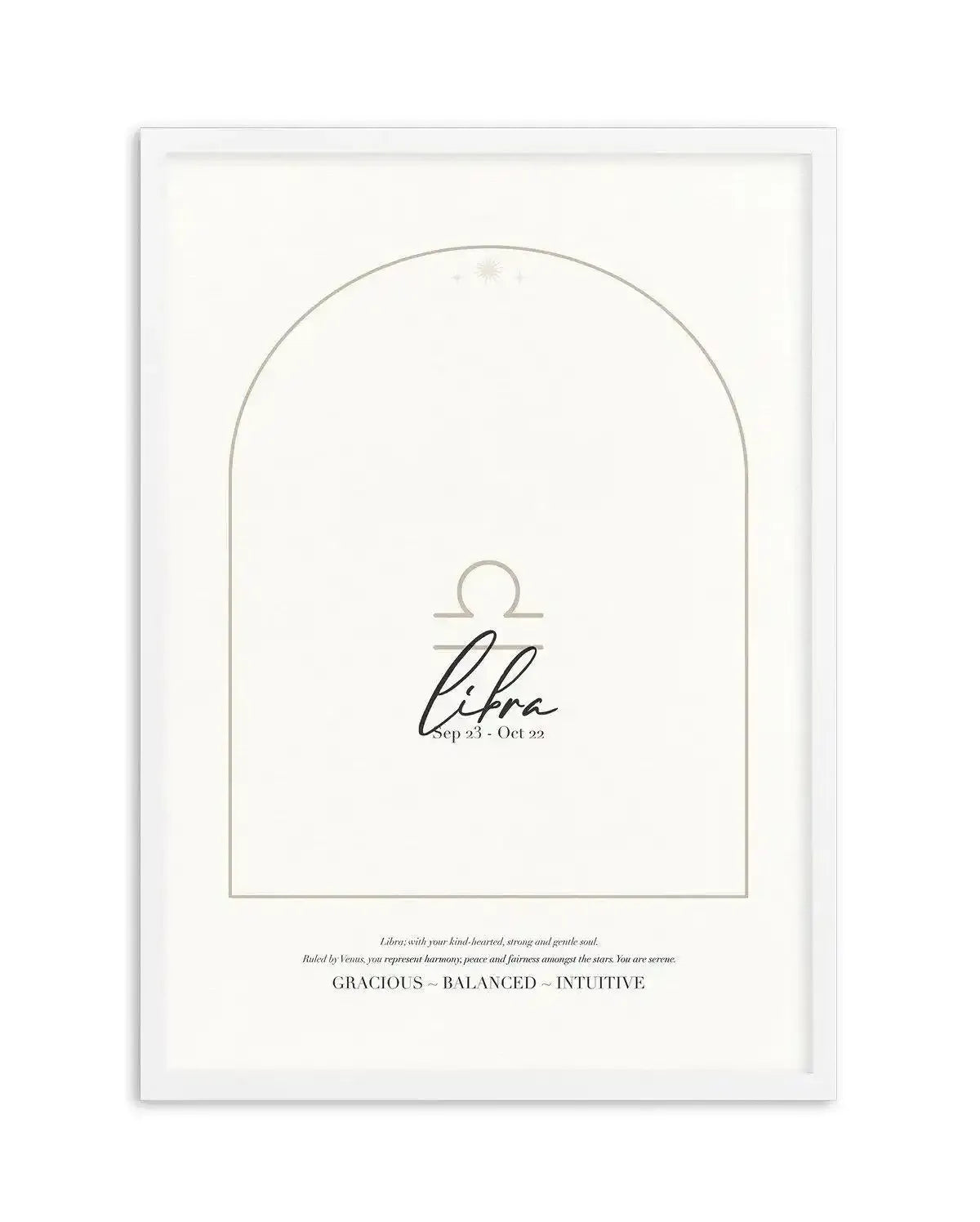 Libra Star Sign Art Print-PRINT-Olive et Oriel-Olive et Oriel-A4 | 8.3" x 11.7" | 21 x 29.7cm-White-With White Border-Buy-Australian-Art-Prints-Online-with-Olive-et-Oriel-Your-Artwork-Specialists-Austrailia-Decorate-With-Coastal-Photo-Wall-Art-Prints-From-Our-Beach-House-Artwork-Collection-Fine-Poster-and-Framed-Artwork