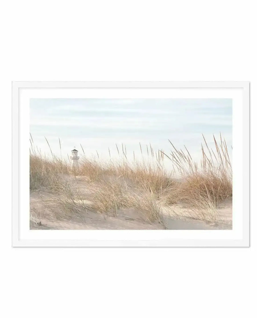 Lighthouse in the Dunes Art Print-PRINT-Olive et Oriel-Olive et Oriel-Buy-Australian-Art-Prints-Online-with-Olive-et-Oriel-Your-Artwork-Specialists-Austrailia-Decorate-With-Coastal-Photo-Wall-Art-Prints-From-Our-Beach-House-Artwork-Collection-Fine-Poster-and-Framed-Artwork