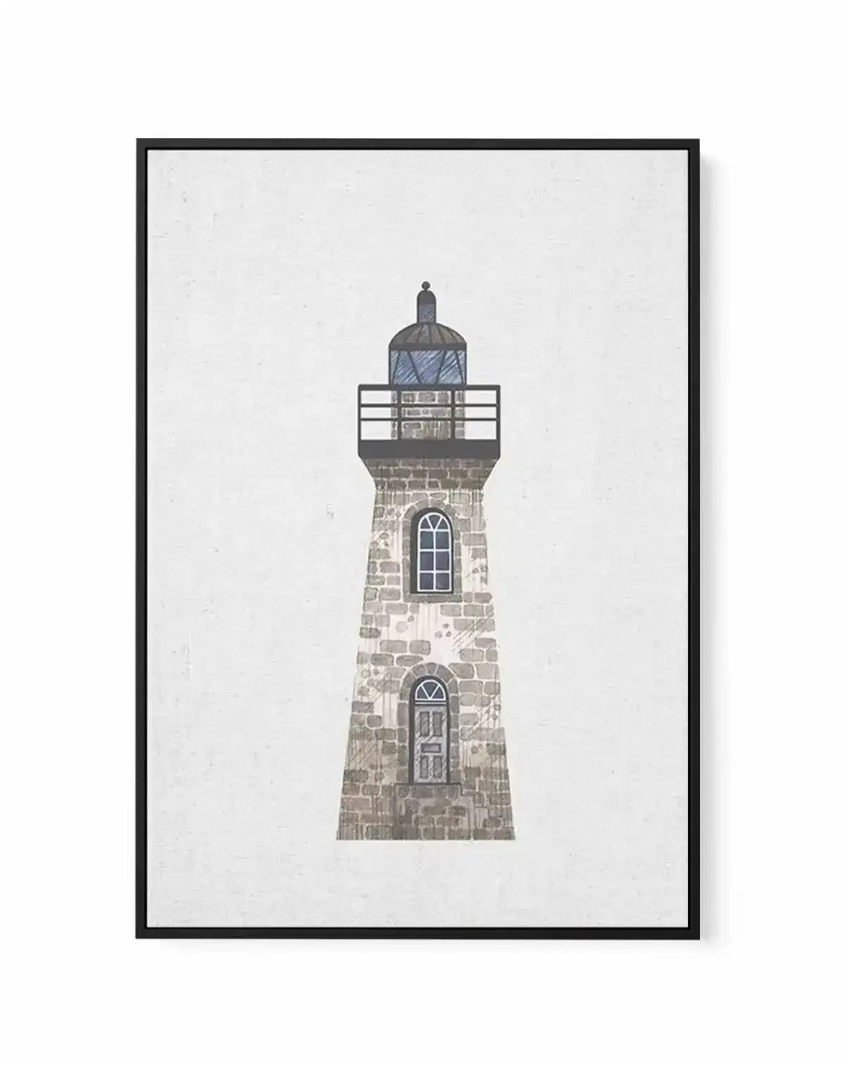 Lighthouse on Linen III | Framed Canvas-CANVAS-You can shop wall art online with Olive et Oriel for everything from abstract art to fun kids wall art. Our beautiful modern art prints and canvas art are available from large canvas prints to wall art paintings and our proudly Australian artwork collection offers only the highest quality framed large wall art and canvas art Australia - You can buy fashion photography prints or Hampton print posters and paintings on canvas from Olive et Oriel and ha