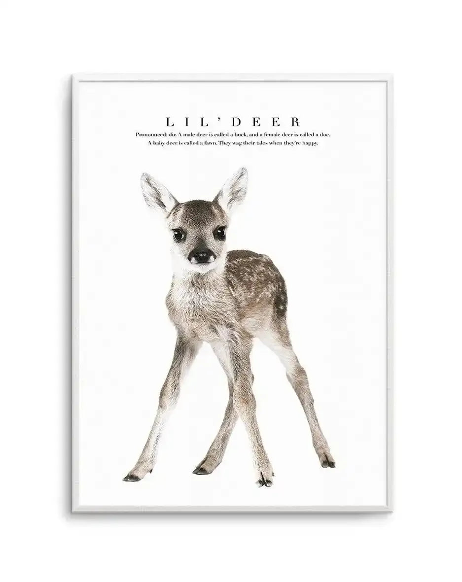 Lil' Deer Art Print-PRINT-Olive et Oriel-Olive et Oriel-A5 | 5.8" x 8.3" | 14.8 x 21cm-Unframed Art Print-With White Border-Buy-Australian-Art-Prints-Online-with-Olive-et-Oriel-Your-Artwork-Specialists-Austrailia-Decorate-With-Coastal-Photo-Wall-Art-Prints-From-Our-Beach-House-Artwork-Collection-Fine-Poster-and-Framed-Artwork