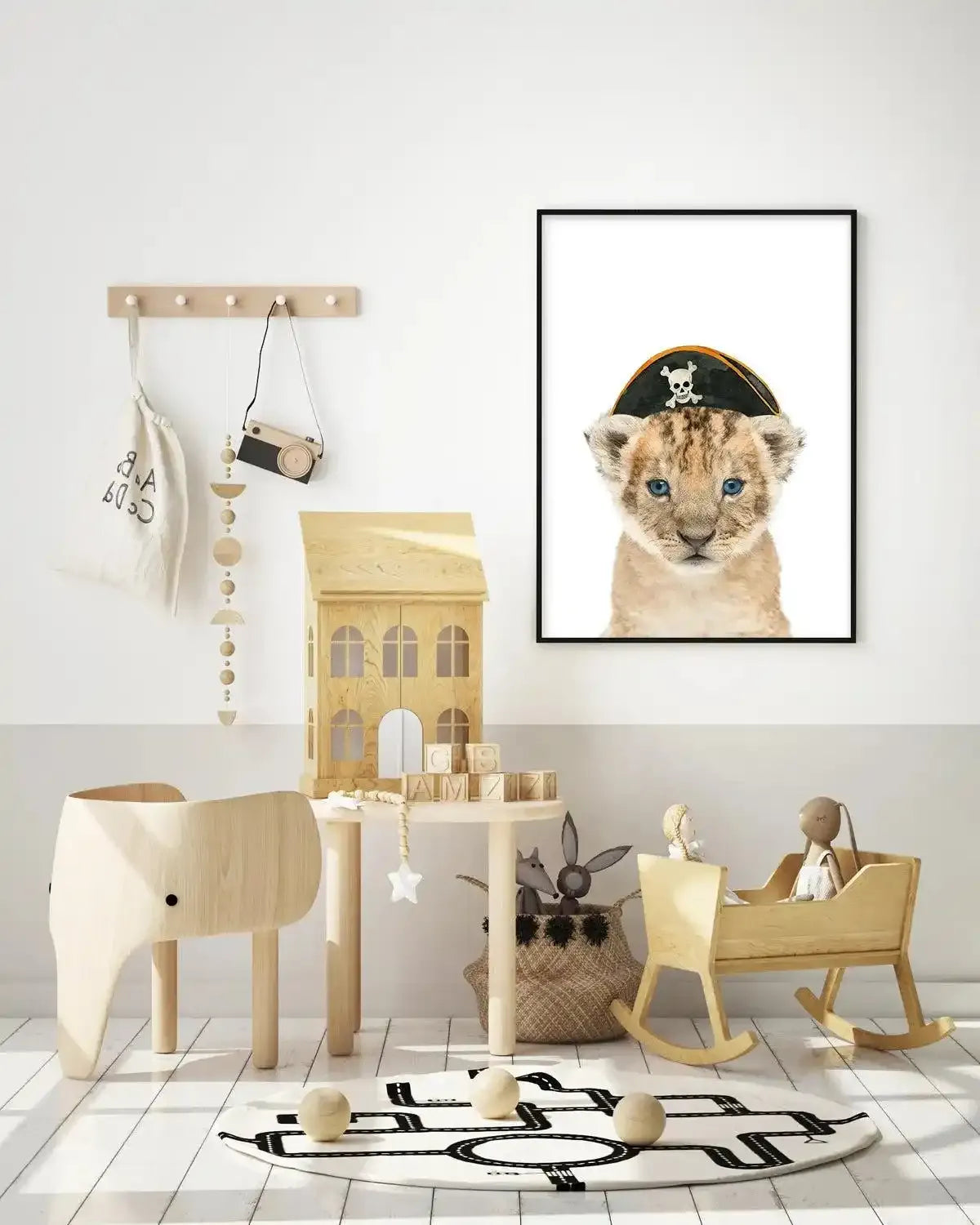 Little Lion Cub | Pirate Hat Art Print-PRINT-Olive et Oriel-Olive et Oriel-Buy-Australian-Art-Prints-Online-with-Olive-et-Oriel-Your-Artwork-Specialists-Austrailia-Decorate-With-Coastal-Photo-Wall-Art-Prints-From-Our-Beach-House-Artwork-Collection-Fine-Poster-and-Framed-Artwork