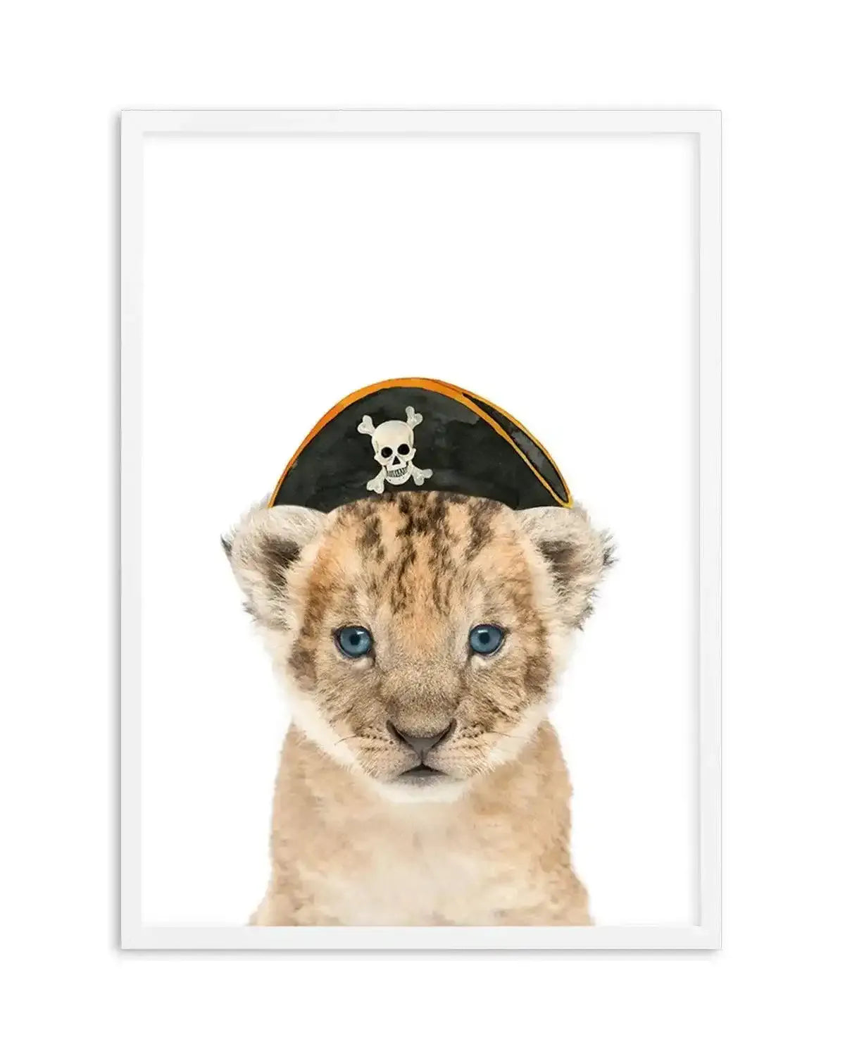 Little Lion Cub | Pirate Hat Art Print-PRINT-Olive et Oriel-Olive et Oriel-A5 | 5.8" x 8.3" | 14.8 x 21cm-White-With White Border-Buy-Australian-Art-Prints-Online-with-Olive-et-Oriel-Your-Artwork-Specialists-Austrailia-Decorate-With-Coastal-Photo-Wall-Art-Prints-From-Our-Beach-House-Artwork-Collection-Fine-Poster-and-Framed-Artwork