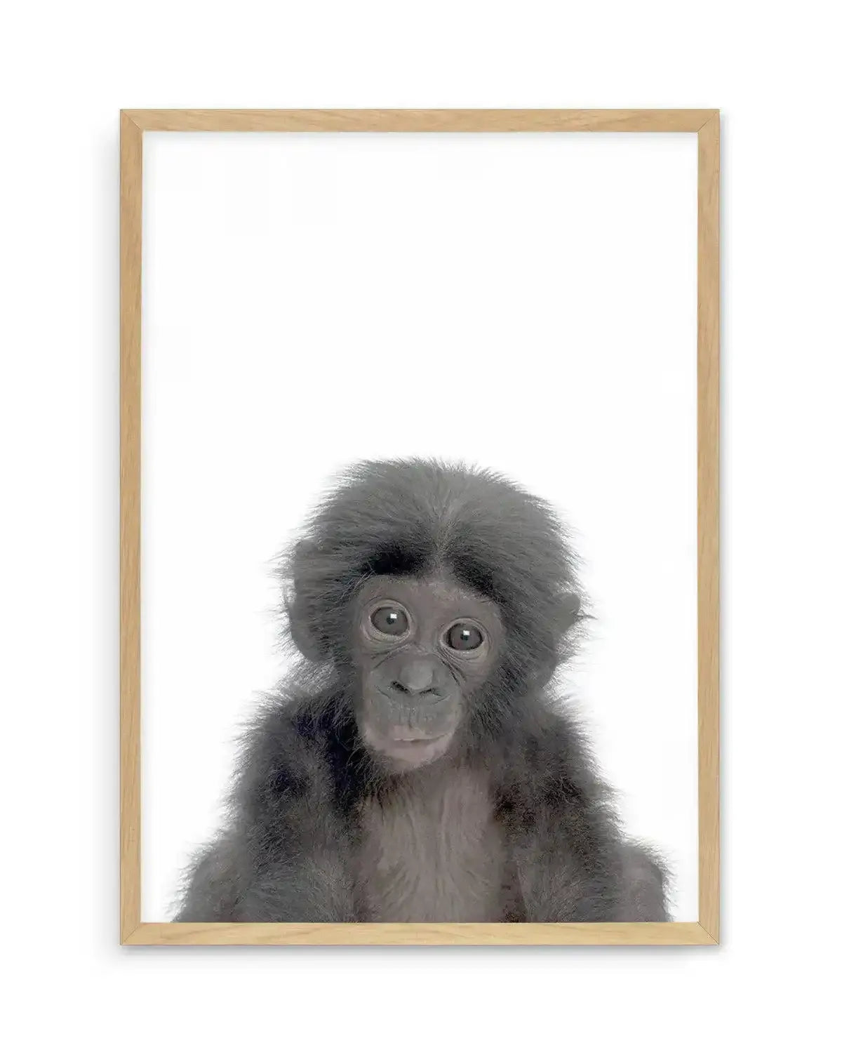 Little Monkey Art Print-PRINT-Olive et Oriel-Olive et Oriel-A5 | 5.8" x 8.3" | 14.8 x 21cm-Oak-With White Border-Buy-Australian-Art-Prints-Online-with-Olive-et-Oriel-Your-Artwork-Specialists-Austrailia-Decorate-With-Coastal-Photo-Wall-Art-Prints-From-Our-Beach-House-Artwork-Collection-Fine-Poster-and-Framed-Artwork
