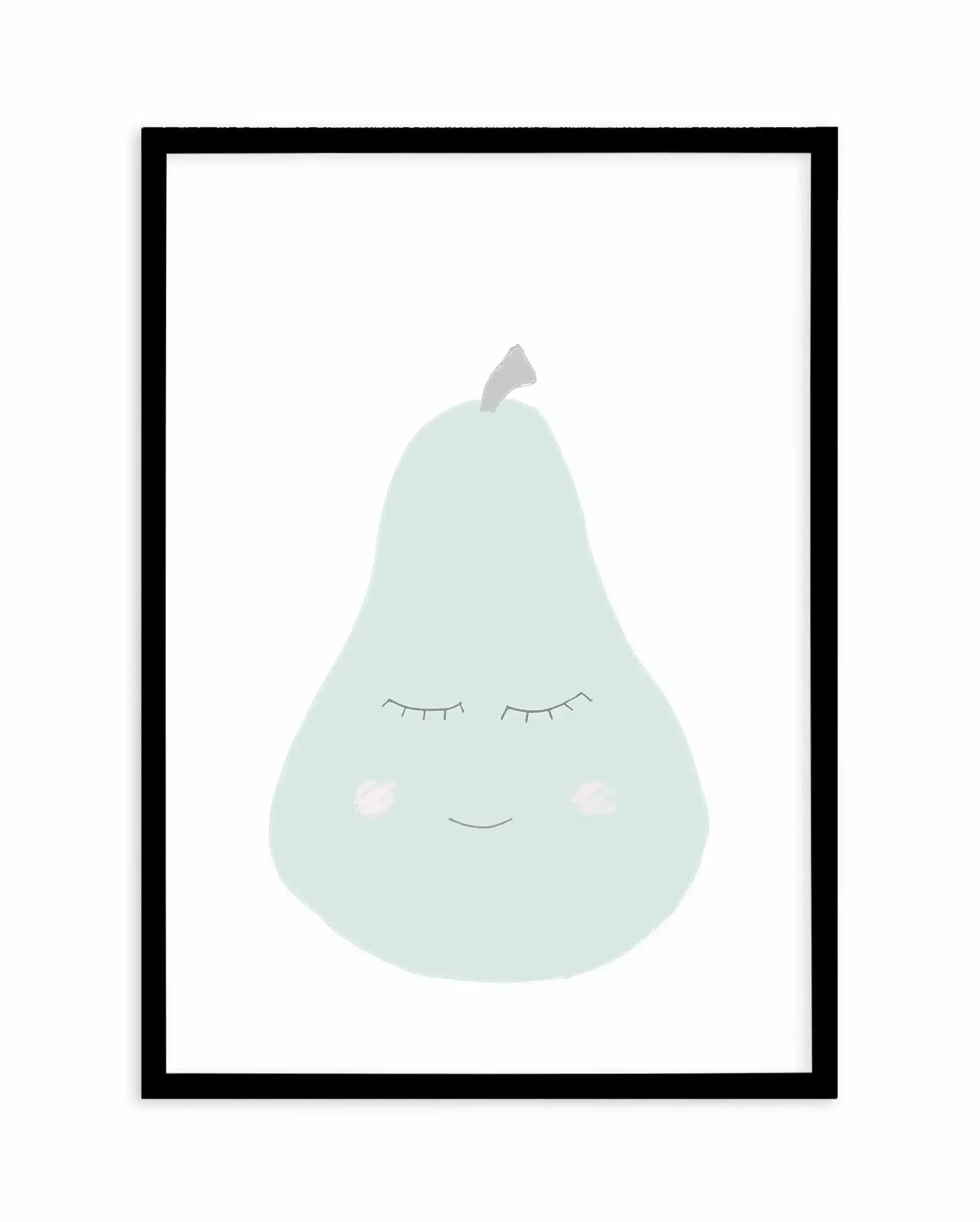 Little Pear Art Print-PRINT-Olive et Oriel-Olive et Oriel-A5 | 5.8" x 8.3" | 14.8 x 21cm-Black-With White Border-Buy-Australian-Art-Prints-Online-with-Olive-et-Oriel-Your-Artwork-Specialists-Austrailia-Decorate-With-Coastal-Photo-Wall-Art-Prints-From-Our-Beach-House-Artwork-Collection-Fine-Poster-and-Framed-Artwork