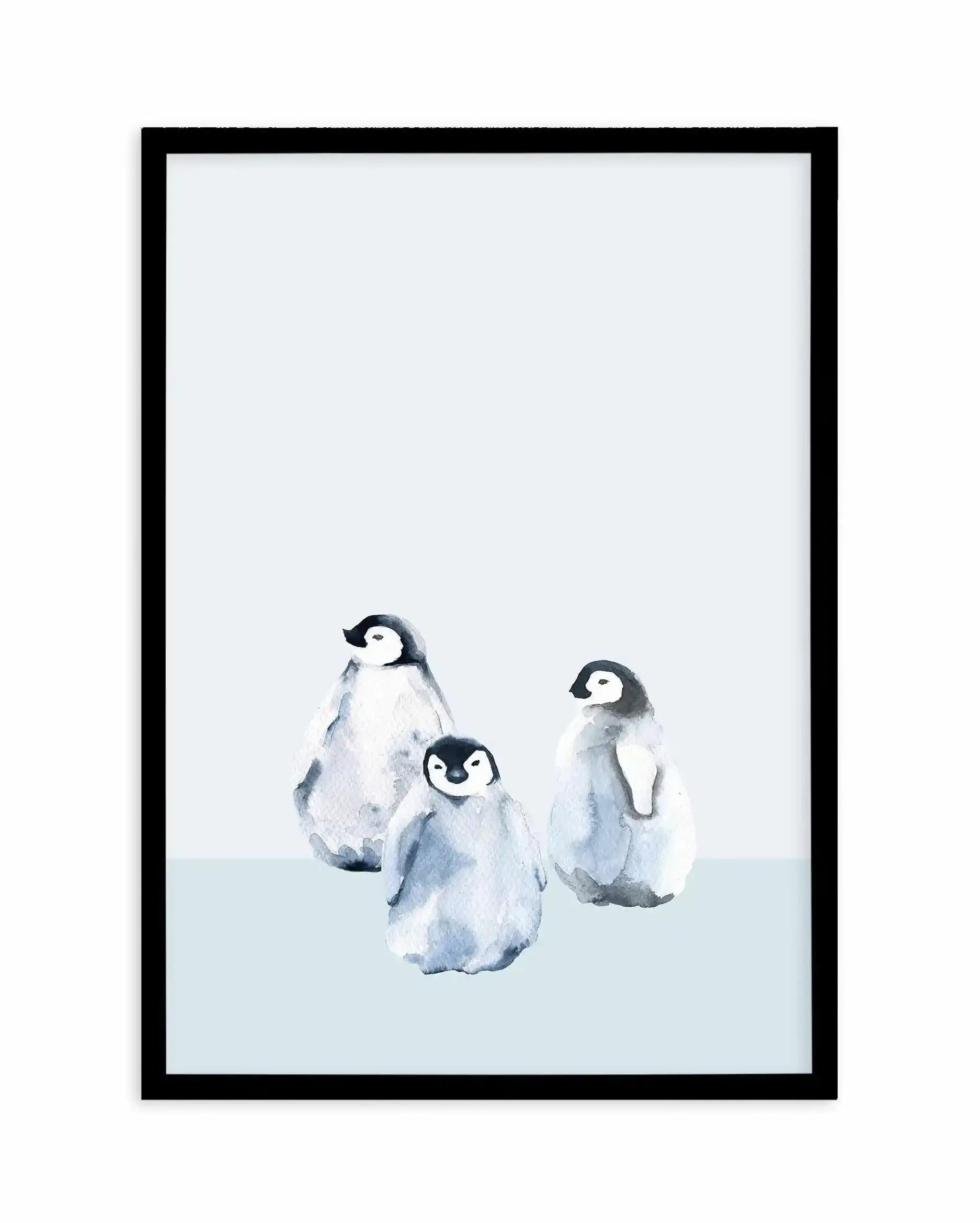 Little Penguins II Art Print-PRINT-Olive et Oriel-Olive et Oriel-A5 | 5.8" x 8.3" | 14.8 x 21cm-Black-With White Border-Buy-Australian-Art-Prints-Online-with-Olive-et-Oriel-Your-Artwork-Specialists-Austrailia-Decorate-With-Coastal-Photo-Wall-Art-Prints-From-Our-Beach-House-Artwork-Collection-Fine-Poster-and-Framed-Artwork