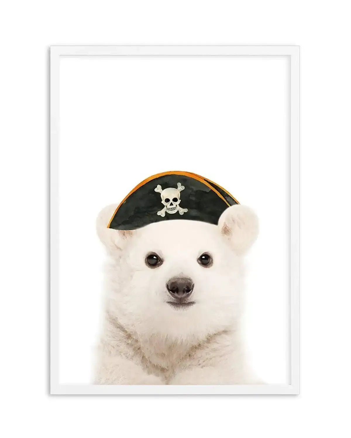 Little Polar Bear | Pirate Hat Art Print-PRINT-Olive et Oriel-Olive et Oriel-A5 | 5.8" x 8.3" | 14.8 x 21cm-White-With White Border-Buy-Australian-Art-Prints-Online-with-Olive-et-Oriel-Your-Artwork-Specialists-Austrailia-Decorate-With-Coastal-Photo-Wall-Art-Prints-From-Our-Beach-House-Artwork-Collection-Fine-Poster-and-Framed-Artwork
