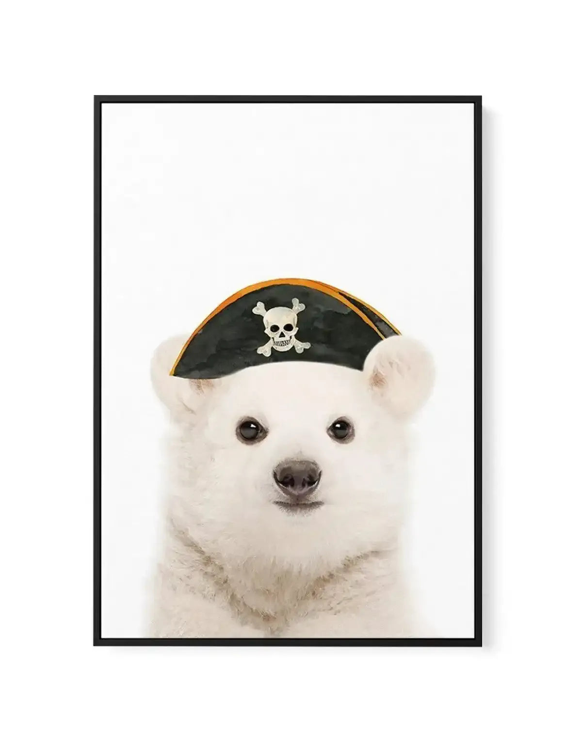 Little Polar Bear | Pirate Hat | Framed Canvas-CANVAS-You can shop wall art online with Olive et Oriel for everything from abstract art to fun kids wall art. Our beautiful modern art prints and canvas art are available from large canvas prints to wall art paintings and our proudly Australian artwork collection offers only the highest quality framed large wall art and canvas art Australia - You can buy fashion photography prints or Hampton print posters and paintings on canvas from Olive et Oriel